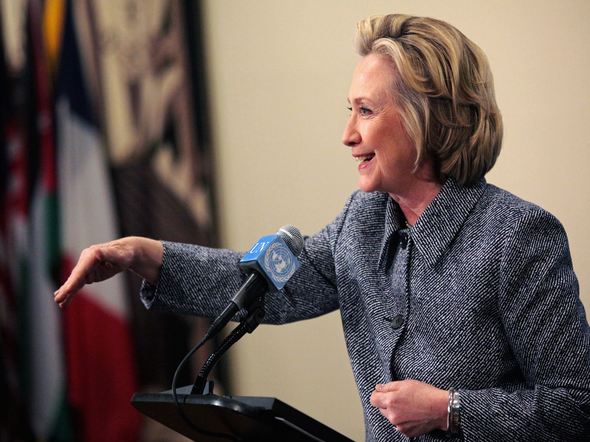 Hilary Clinton at press conference