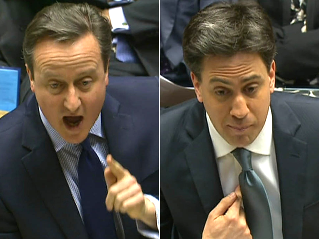 David Cameron and Ed Miliband clash at Prime Minister's Questions