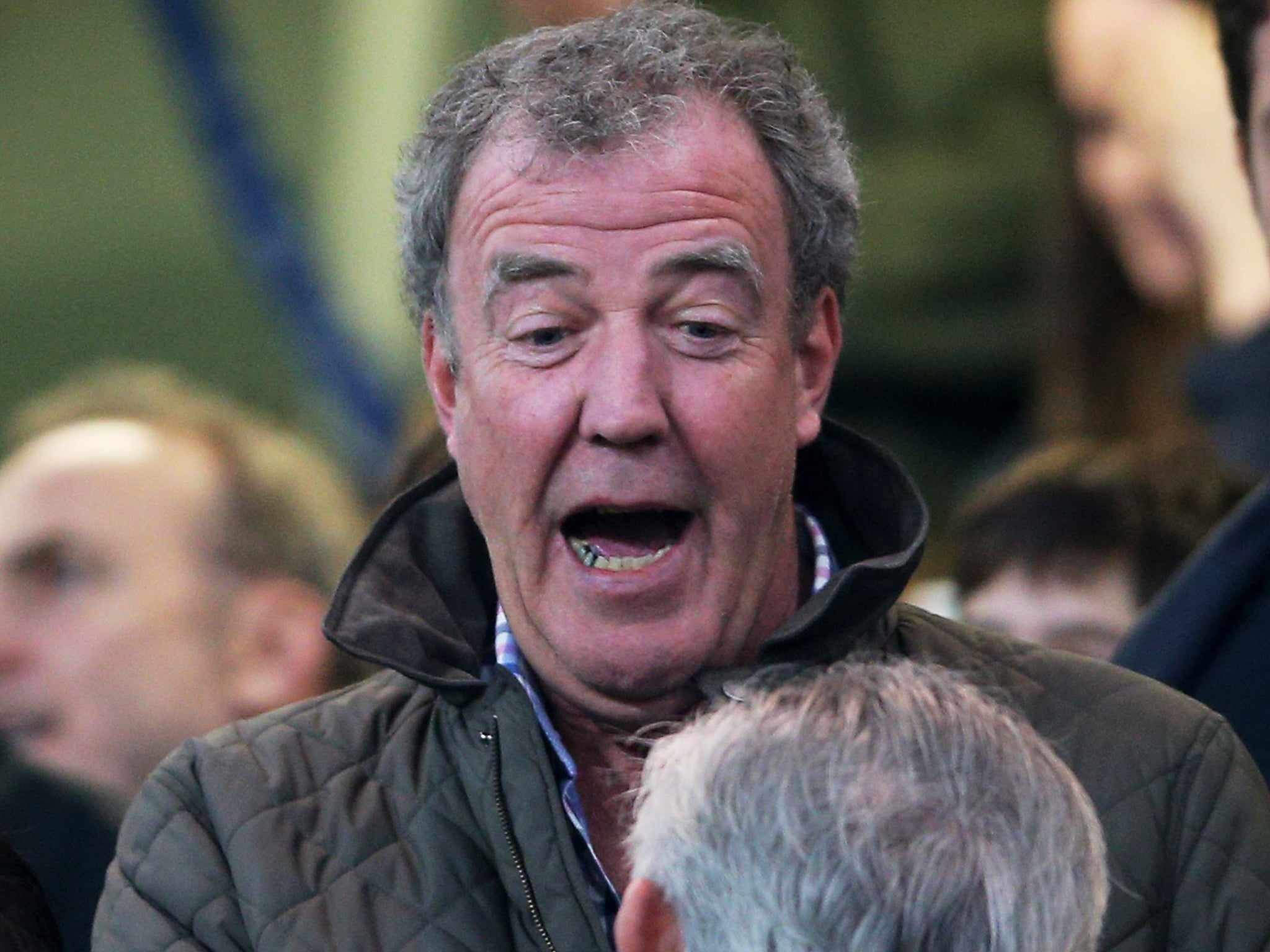 Jeremy Clarkson pictured last night at Stamford Bridge