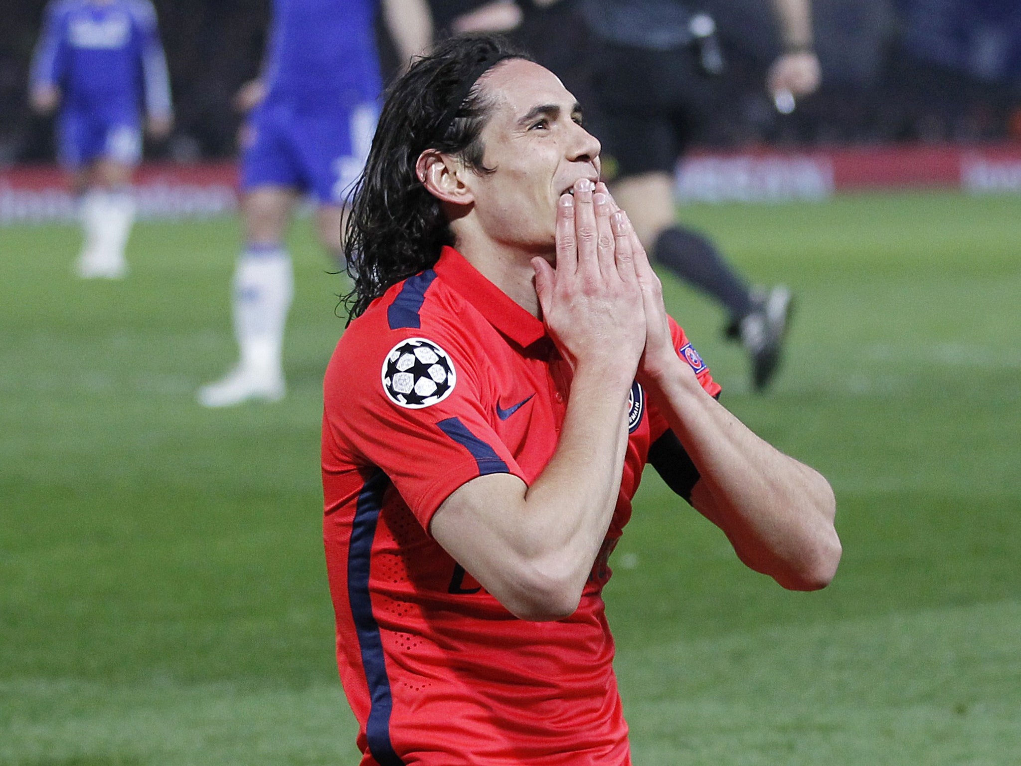 Edinson Cavani was part of the PSG side who knocked Chelsea out of the Champions League