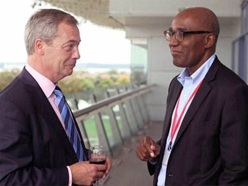 Trevor Phillips interviewing the Ukip leader in the upcoming Channel 4 documentary