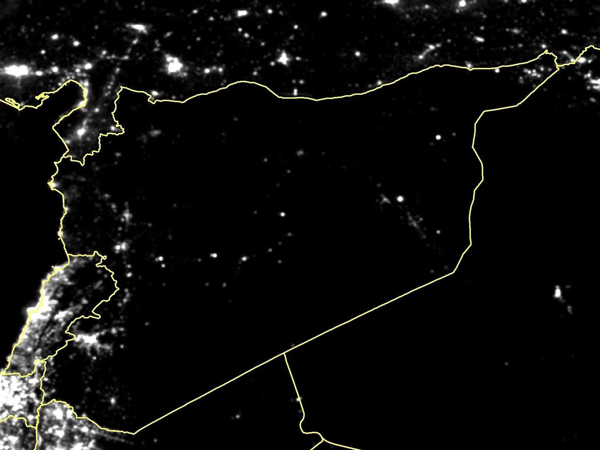 Satellite images of Syria in 2015