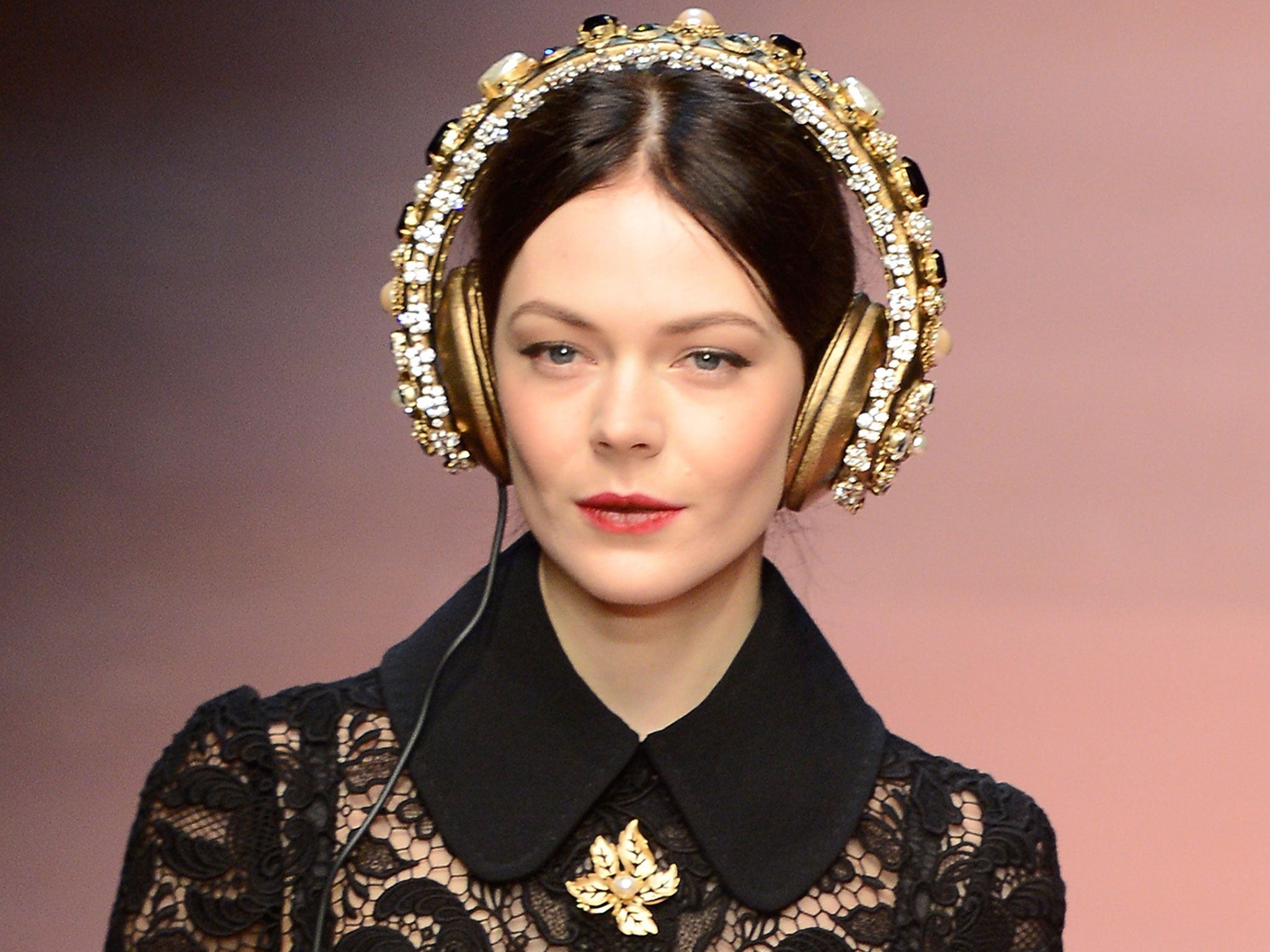 One of the headphones made by Frends for Dolce &amp; Gabbana