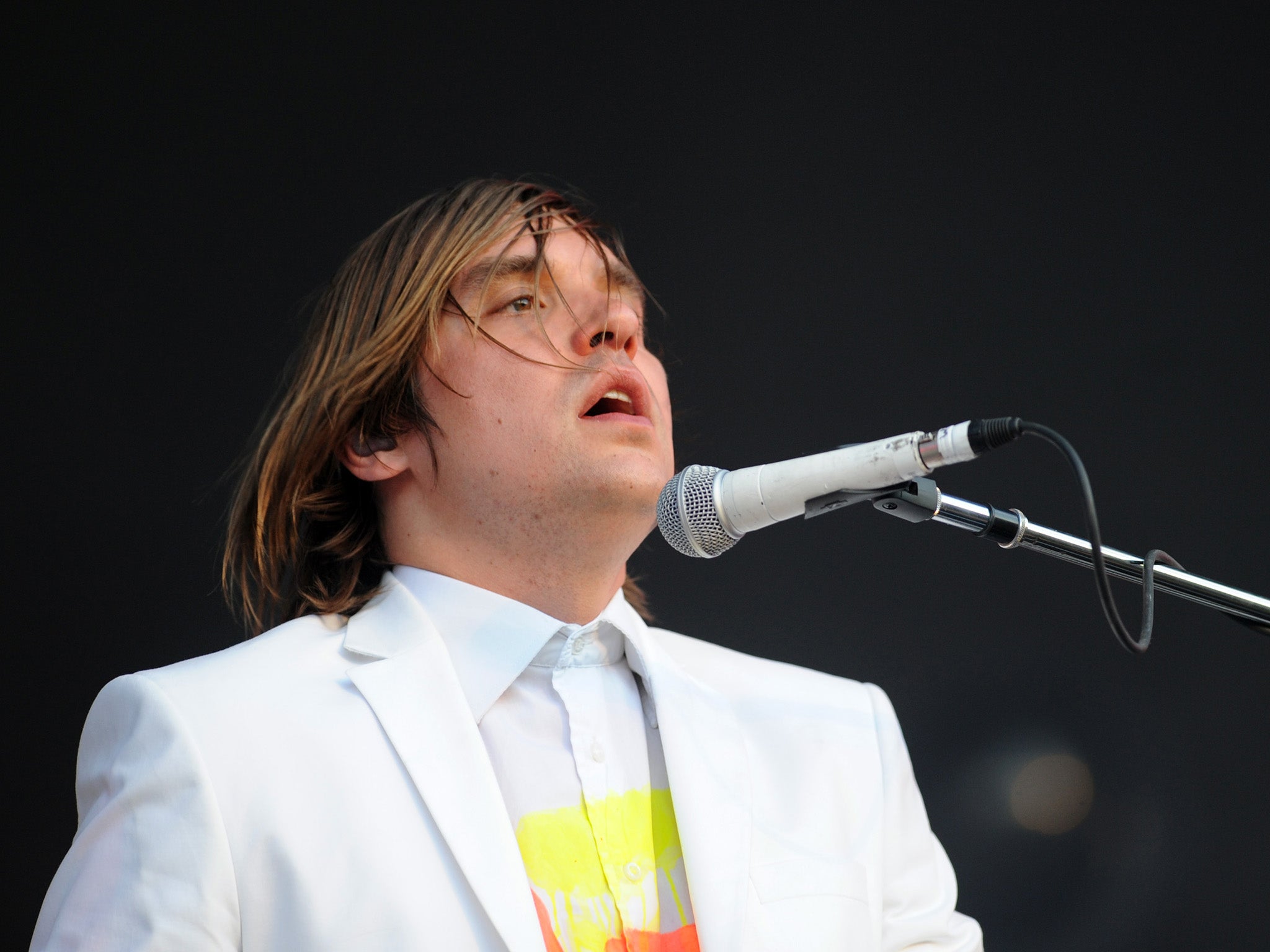 William Butler of Arcade Fire performs on stage at British Summer Time Festival at Hyde Park.