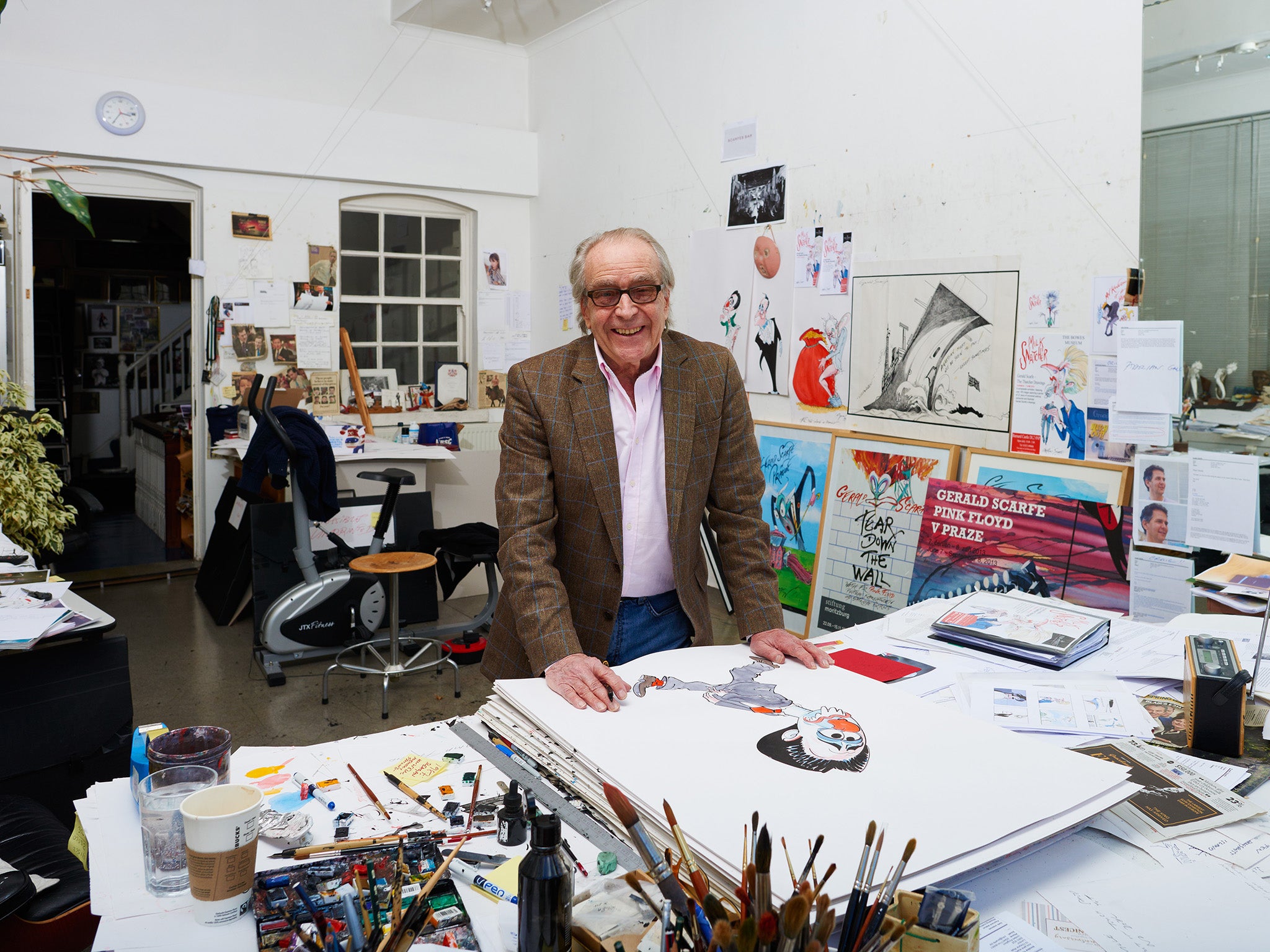 A right pen and ink: Gerald Scarfe in his London studio