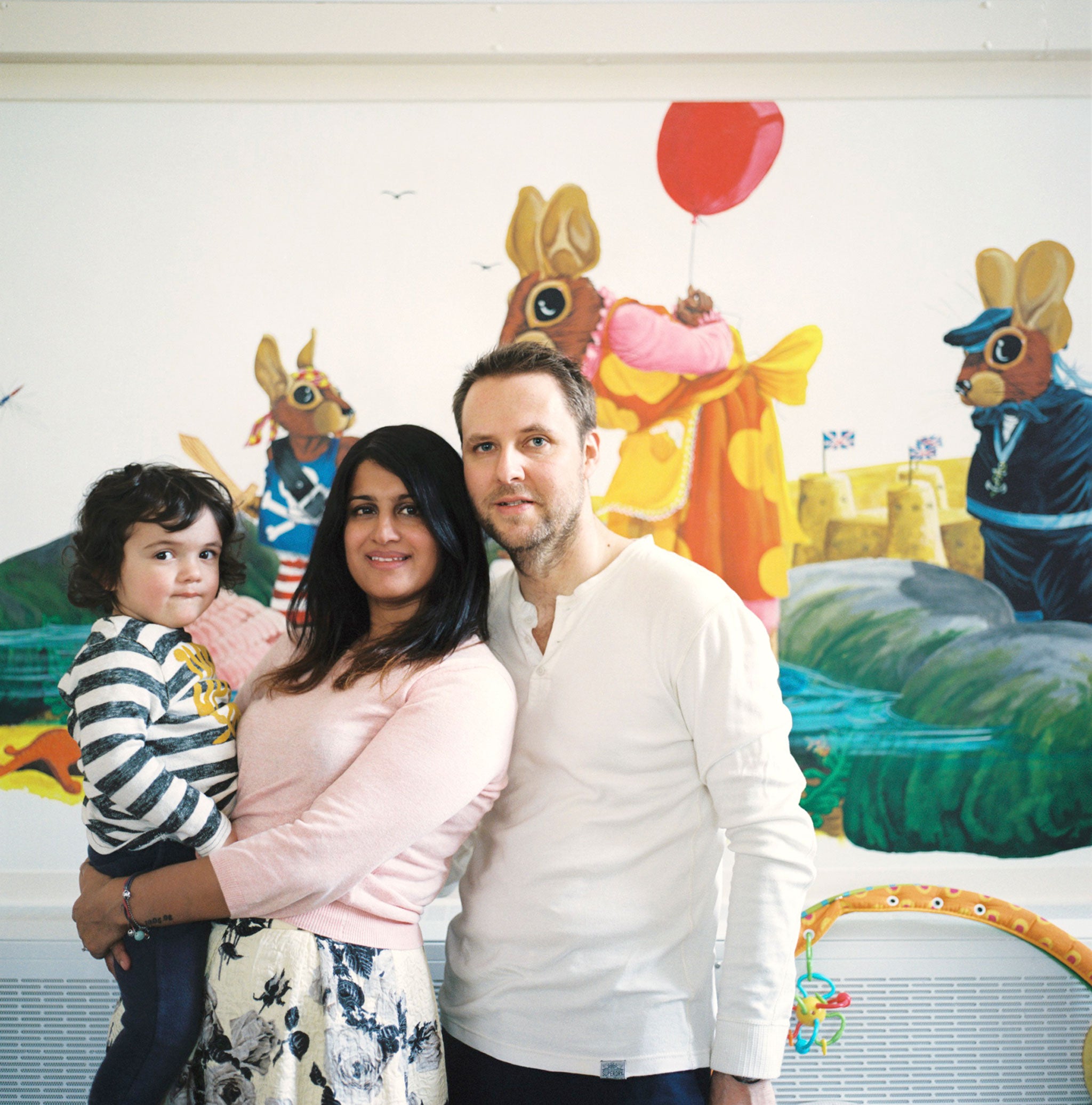 Rupa Kamat Platjouw with her husband Vincent and younger son Leonardo; when the latter was born, Rupa sought help for her suicidal thoughts at the Bethlem