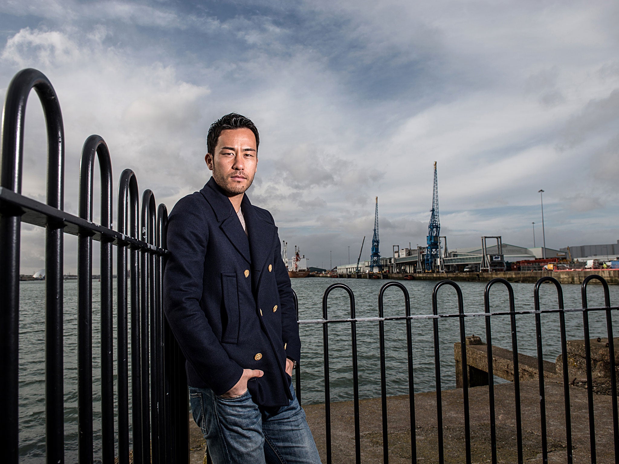 Maya Yoshida, pictured at Southampton Docks, has no plans to leave