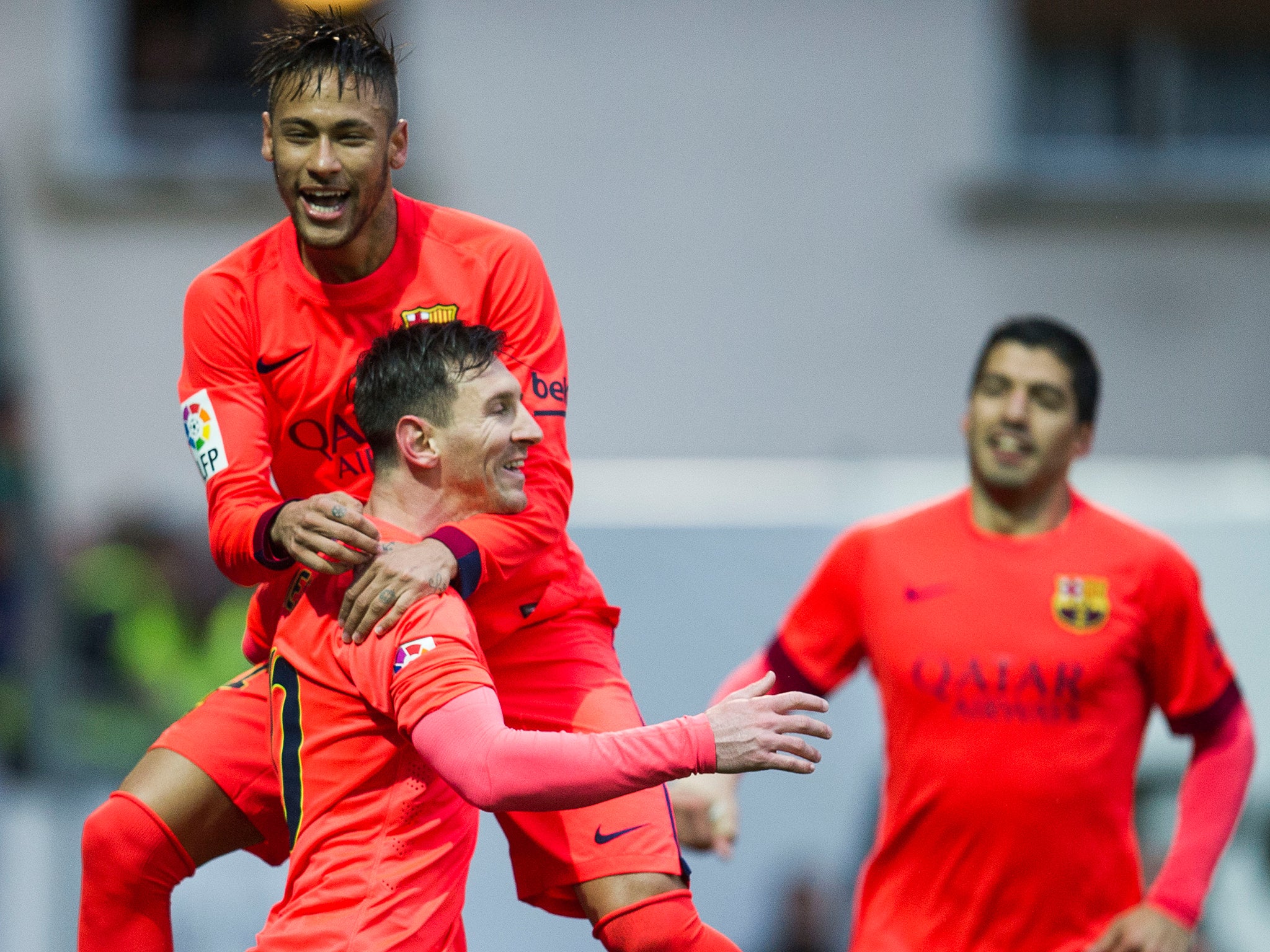 Lionel Messi celebrates