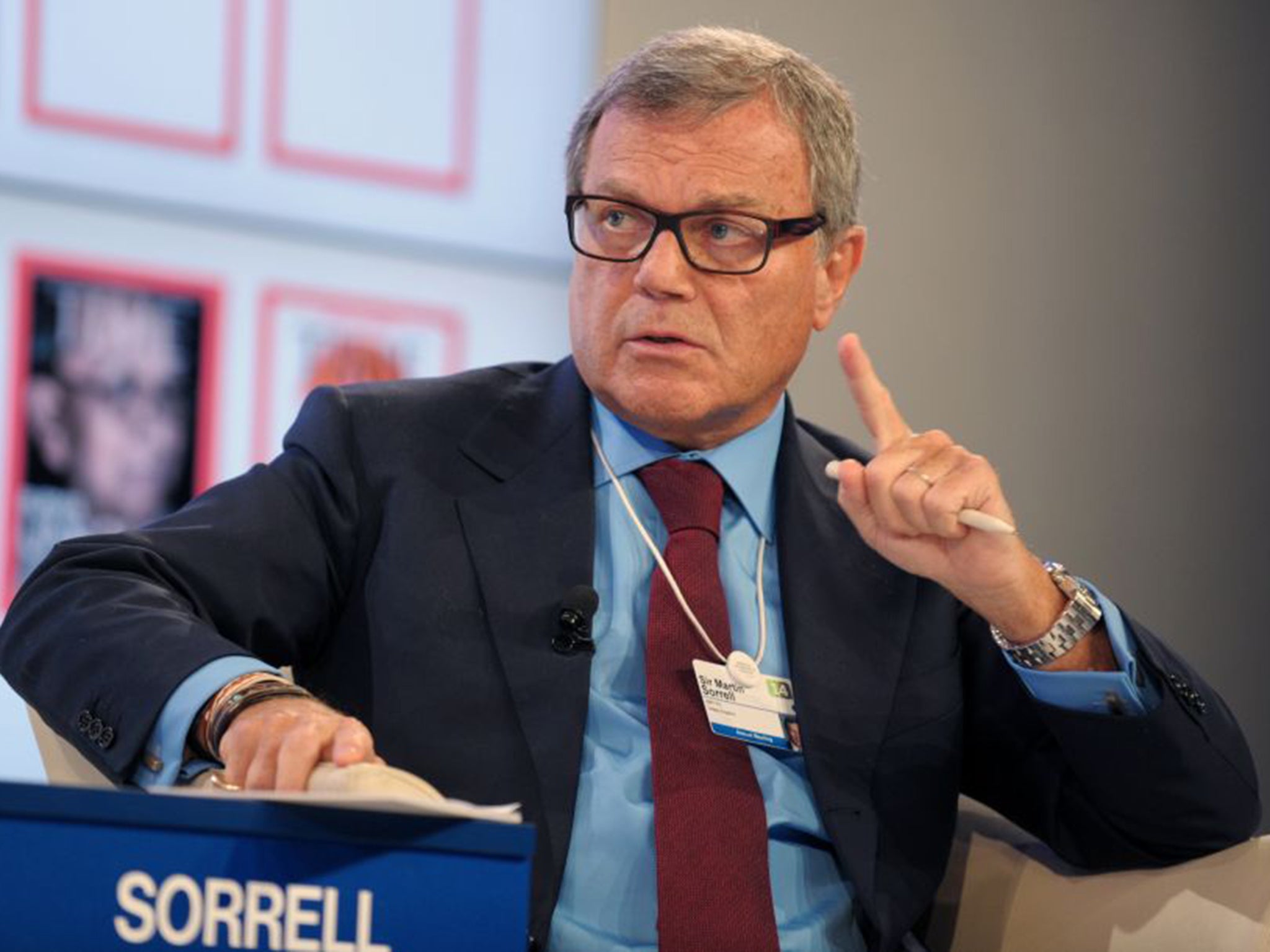 Sir Martin Sorrell, chief executive of WPP, topped the list of highest-paid chief executives