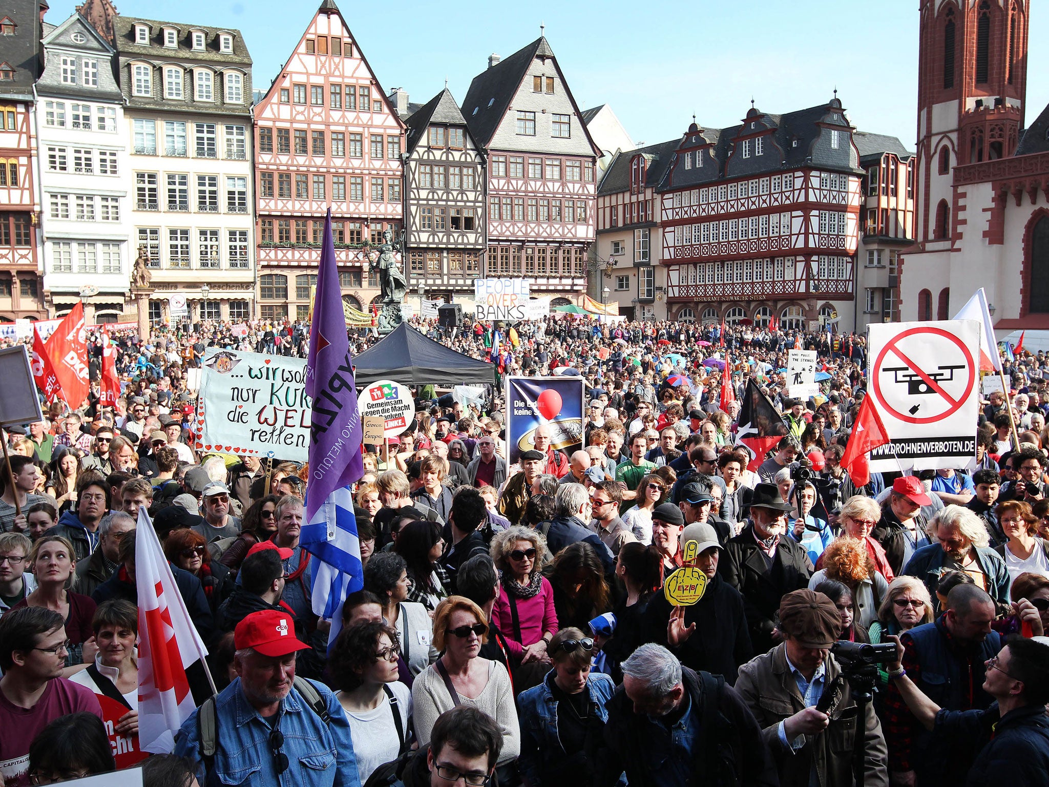 The majority or protesters were peaceful