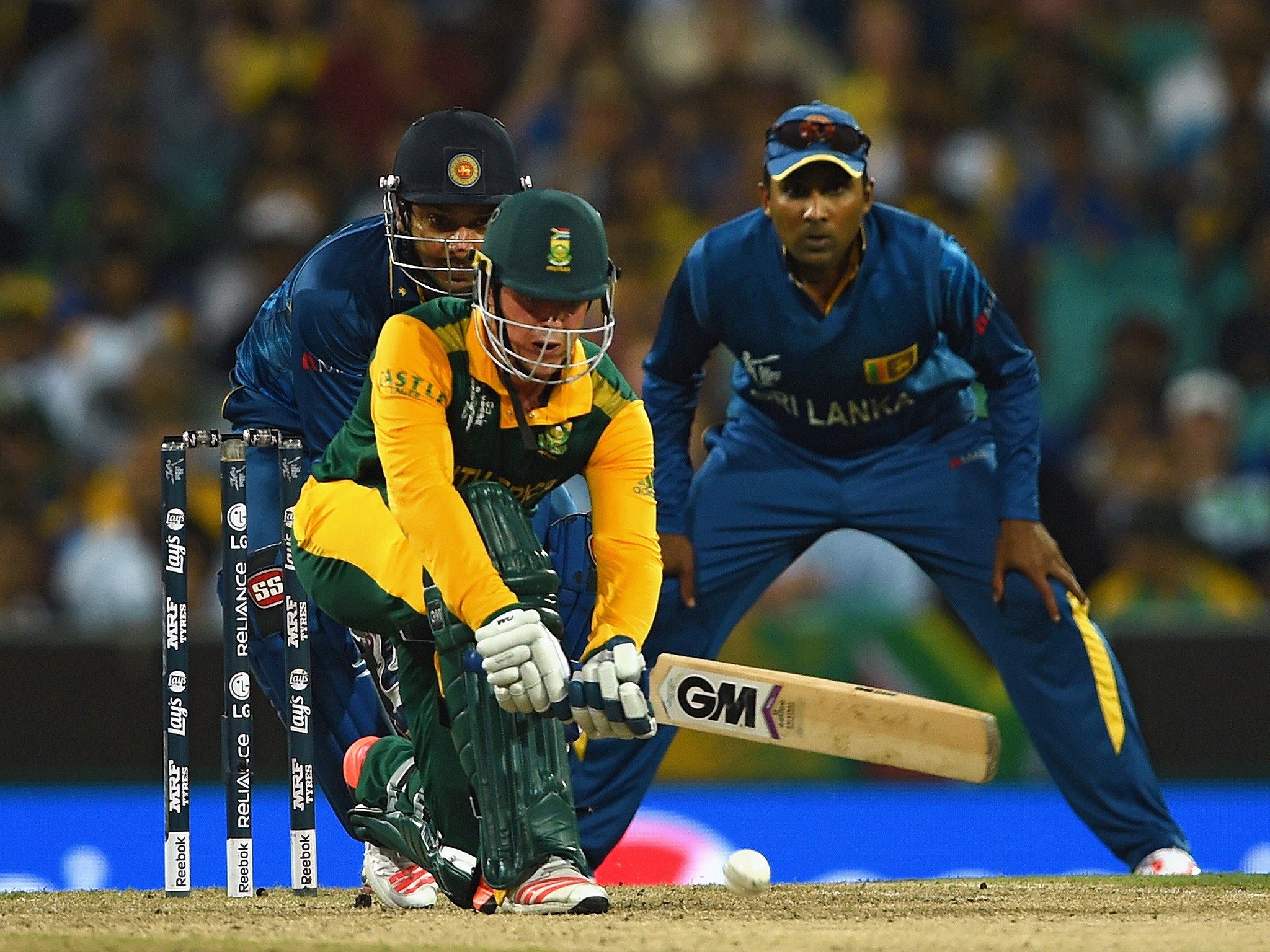 The pair in action during the defeat to South Africa