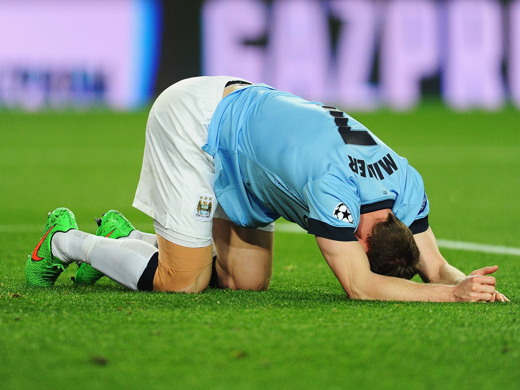 James Milner at the Nou Camp