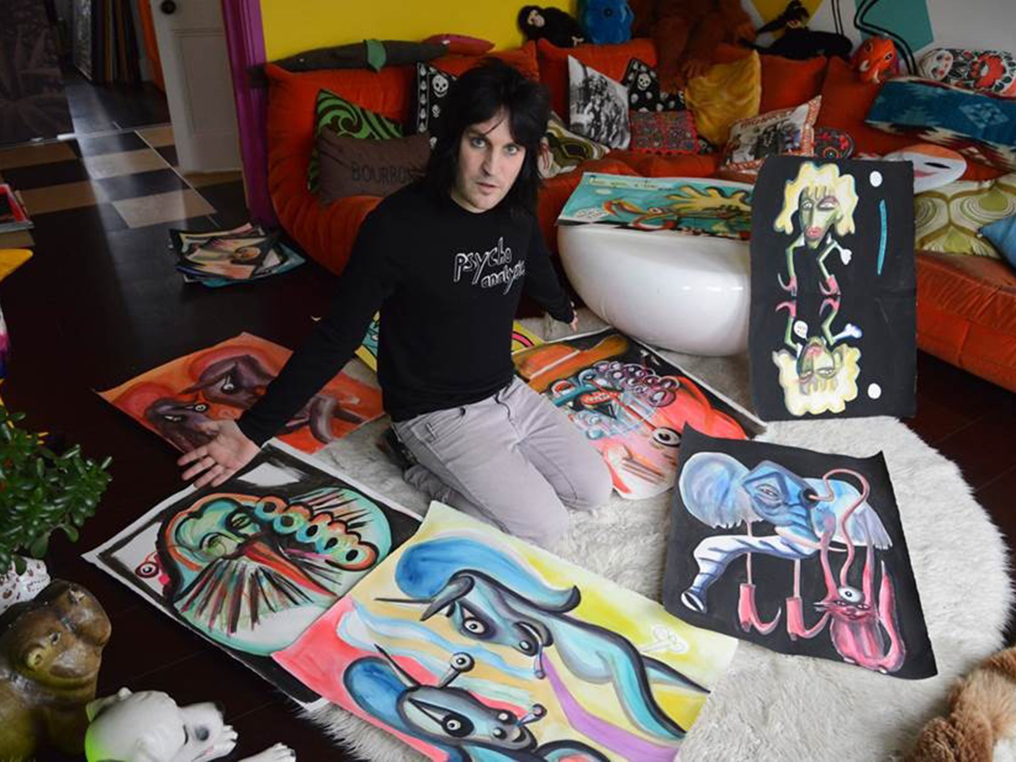 The artist, comedian, actor, musician, painter and DJ Noel Fielding