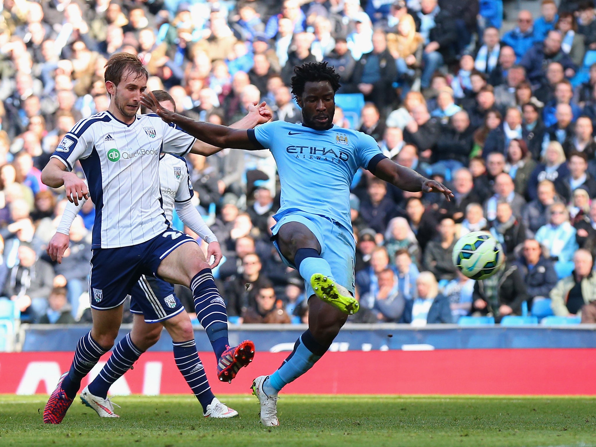 Wilfried Bony scored his first goal for the club since his £28m move