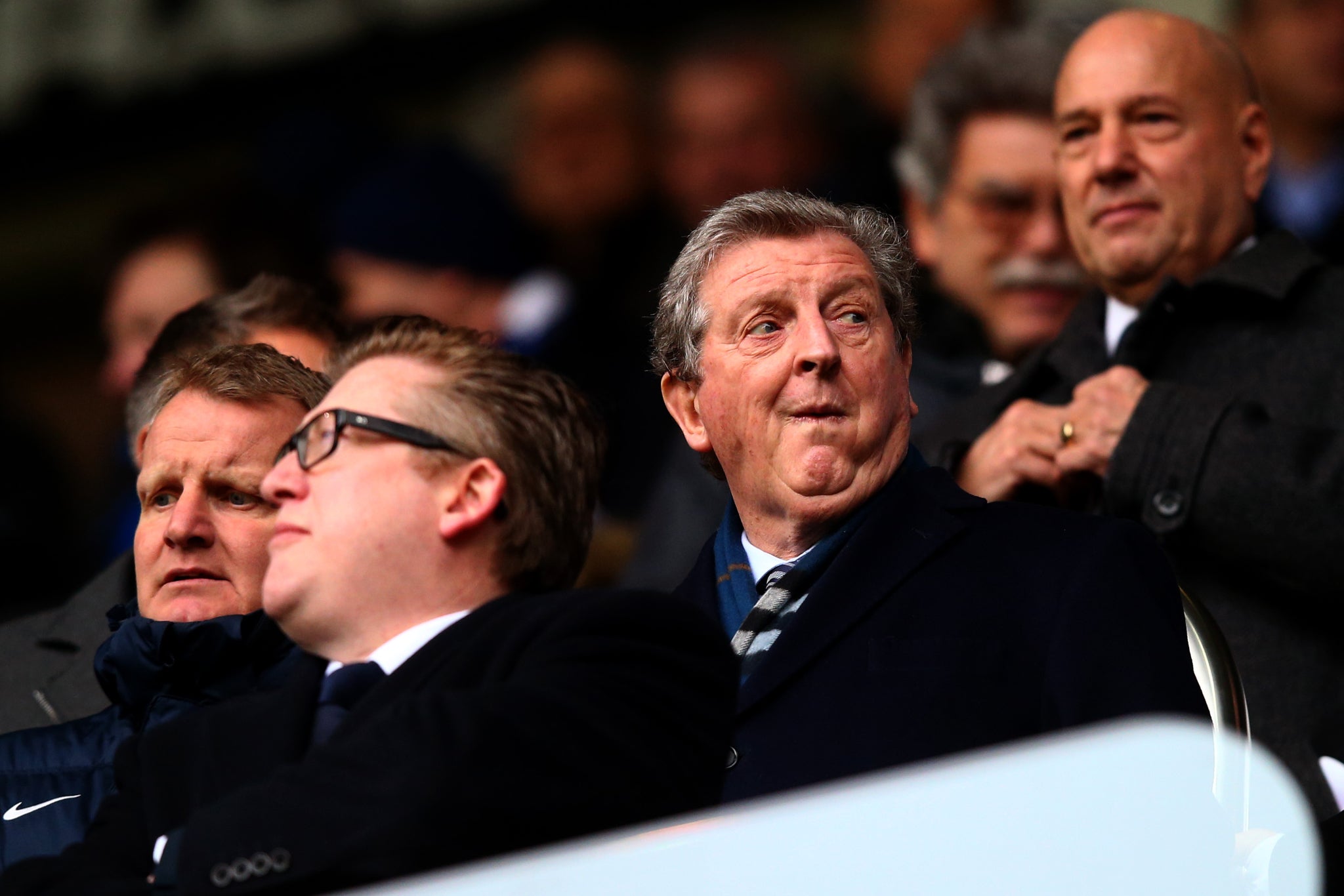 Roy Hodgson was in the stands to watch Harry Kane