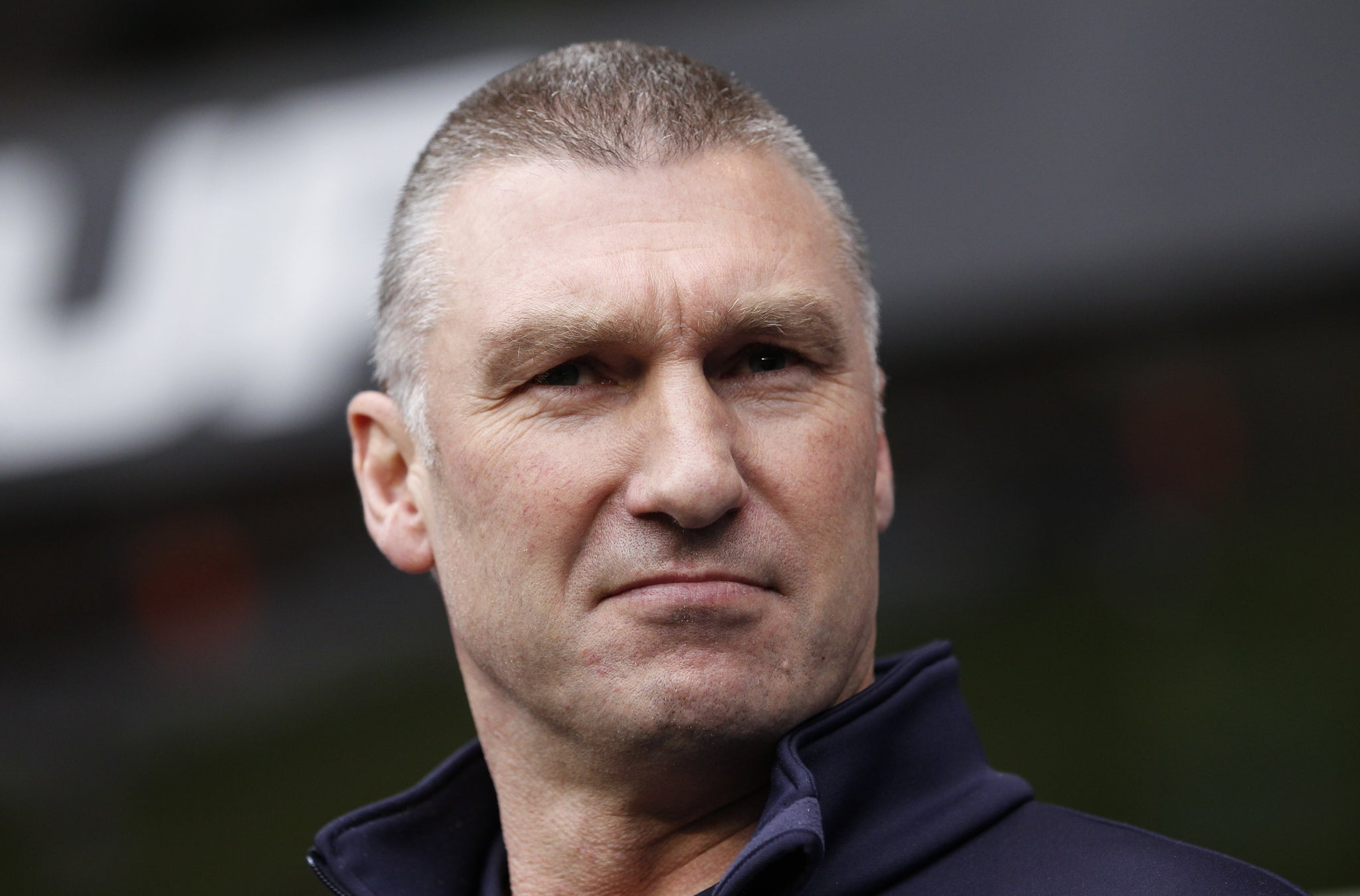 Nigel Pearson watches on