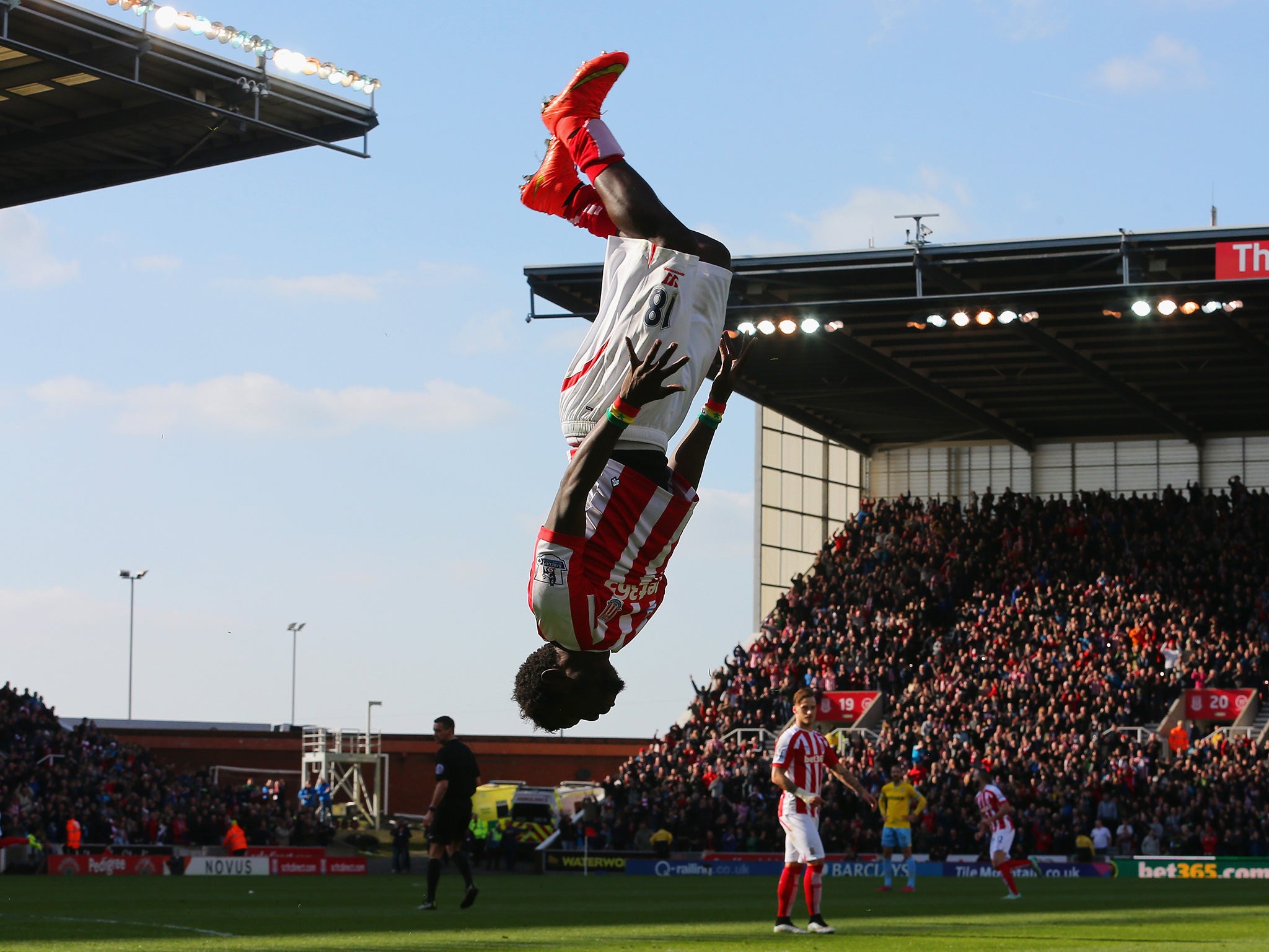 Mame Biram Diouf produced a spectacular celebration after his opener