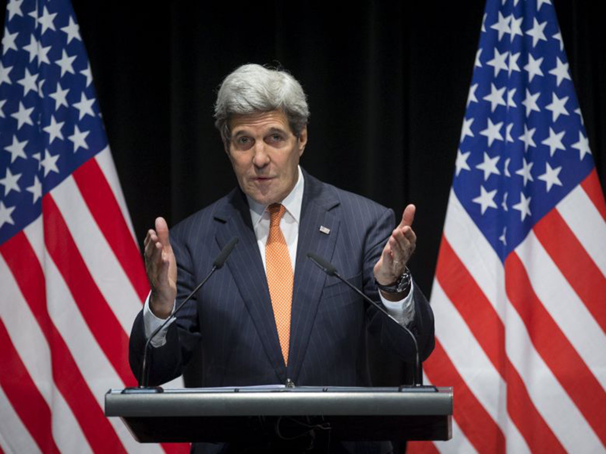 John Kerry, on Saturday, at end of the Lausanne talks