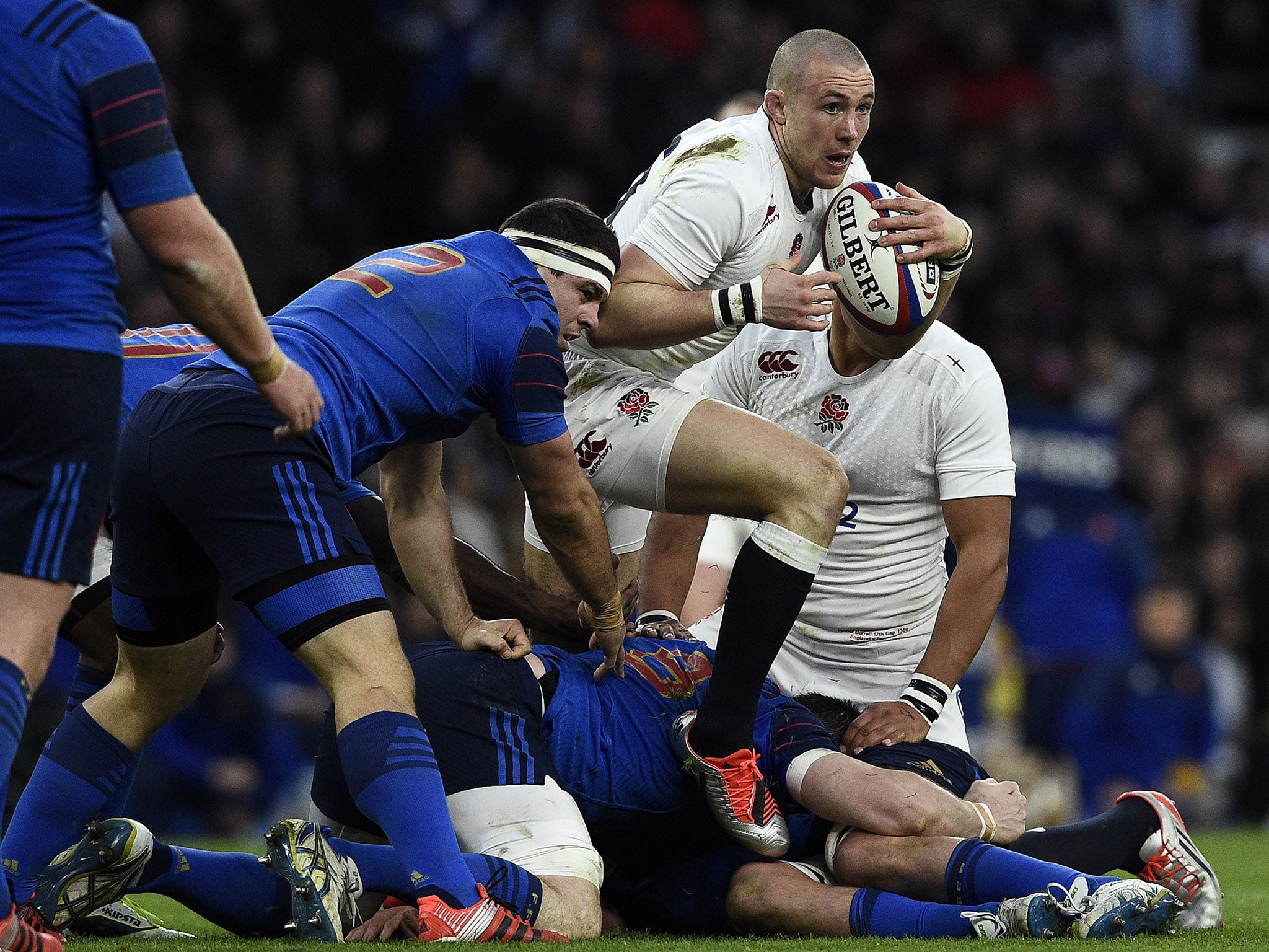 Mike Brown in action for England