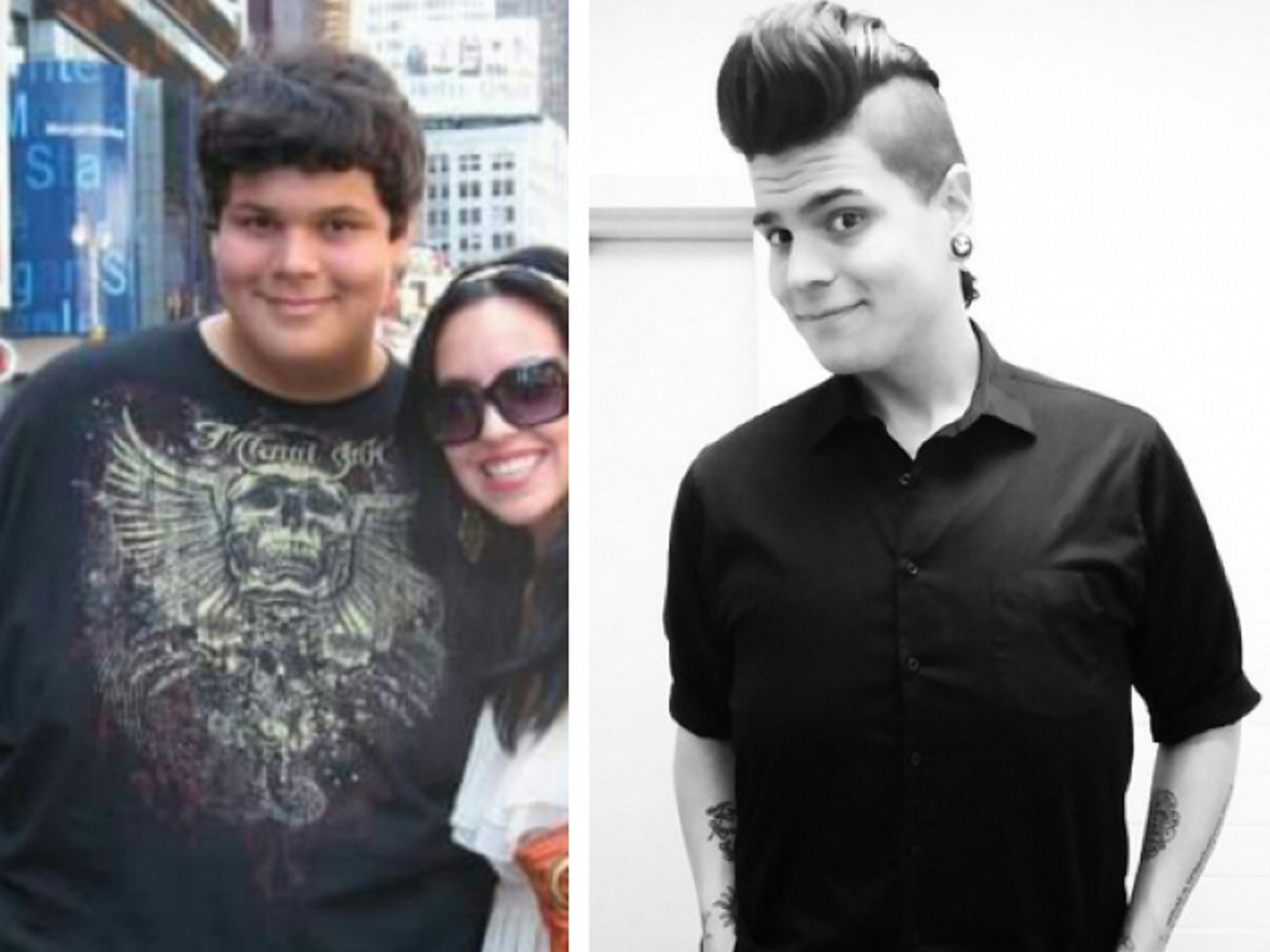 Matt Diaz before and after his extreme weight loss