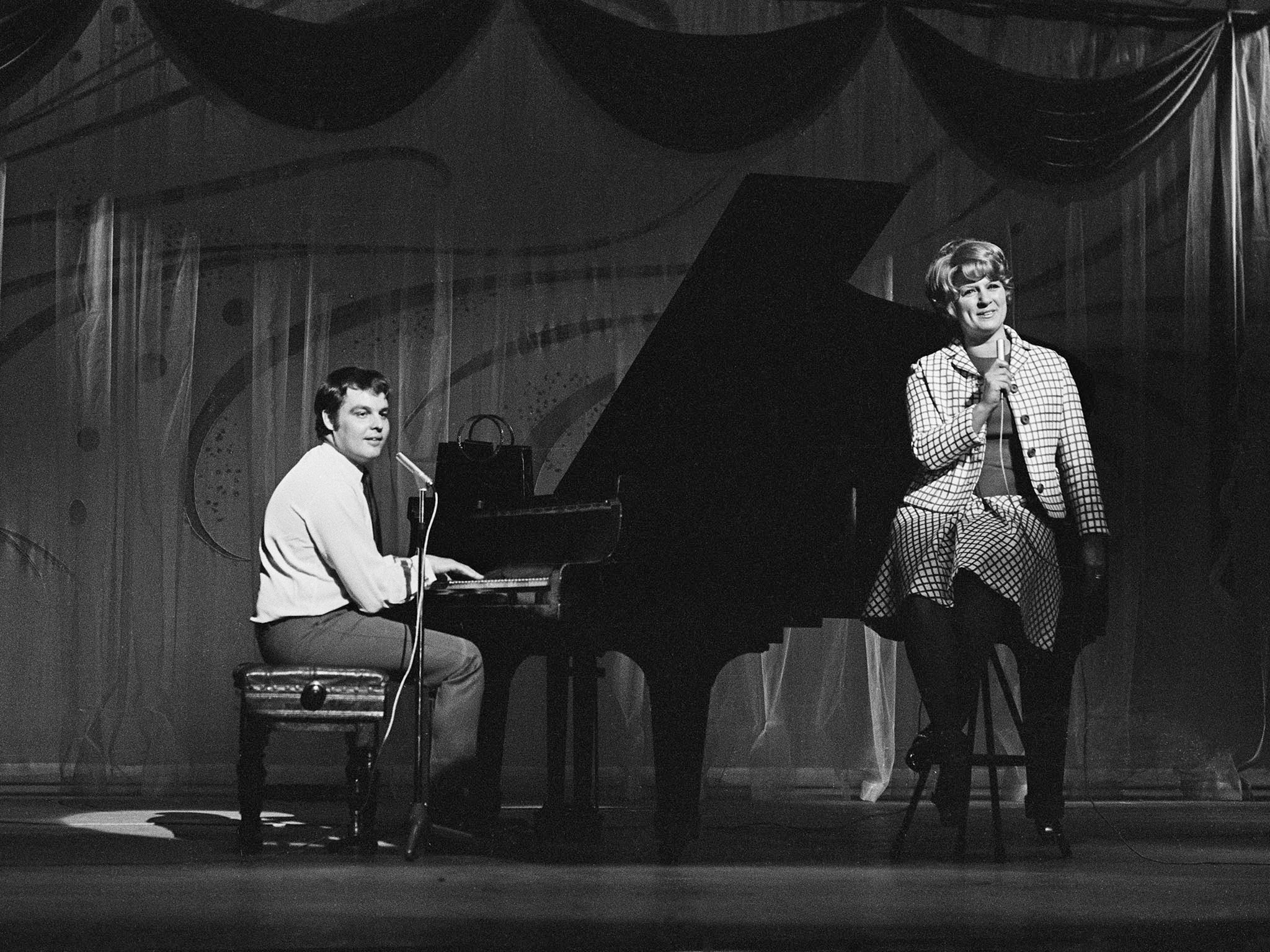 Trent and her husband and musical partner Tony Hatch rehearsing at the London Palladium in 1969