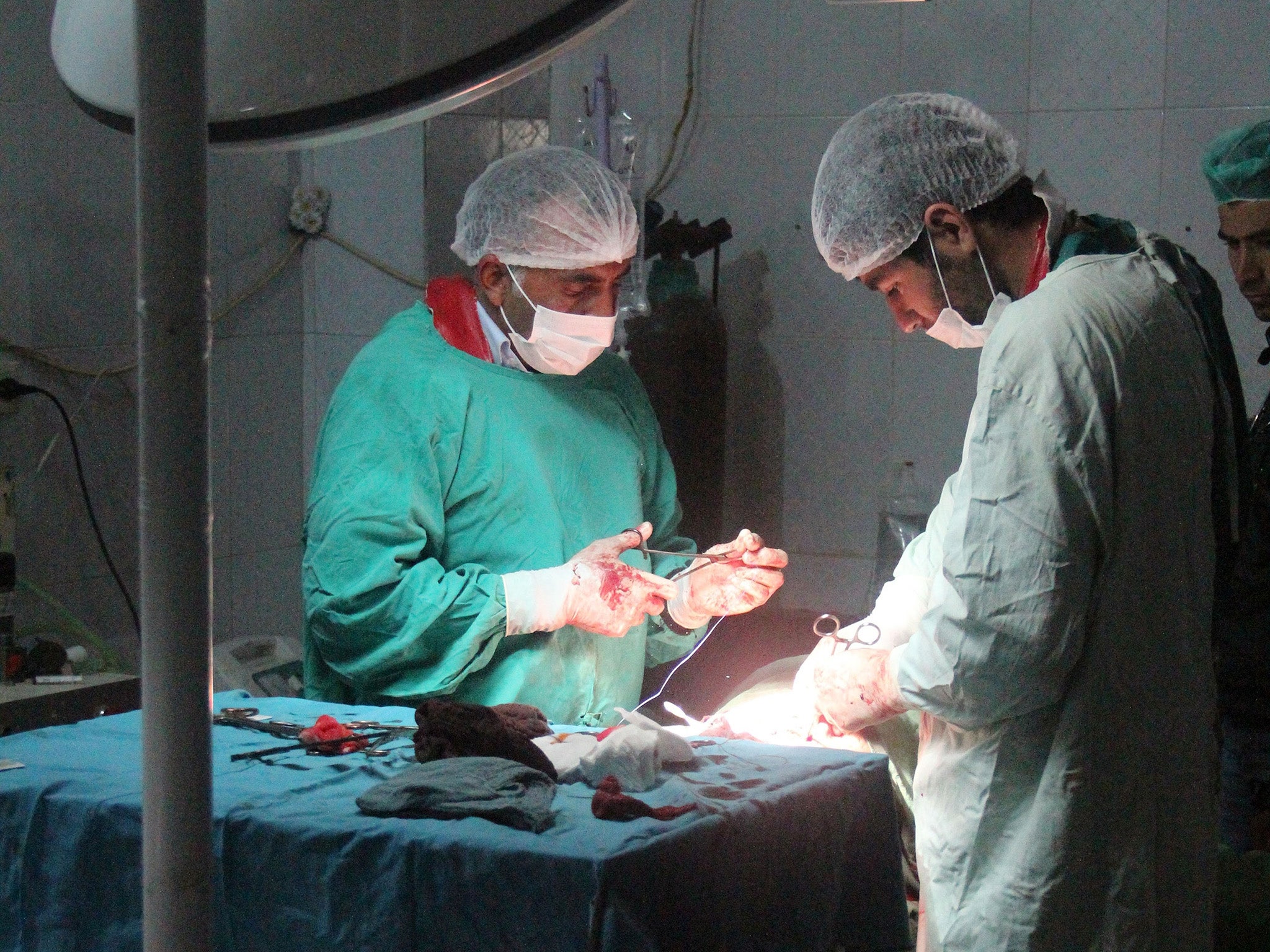 Volunteer doctors operate in Kobani this month