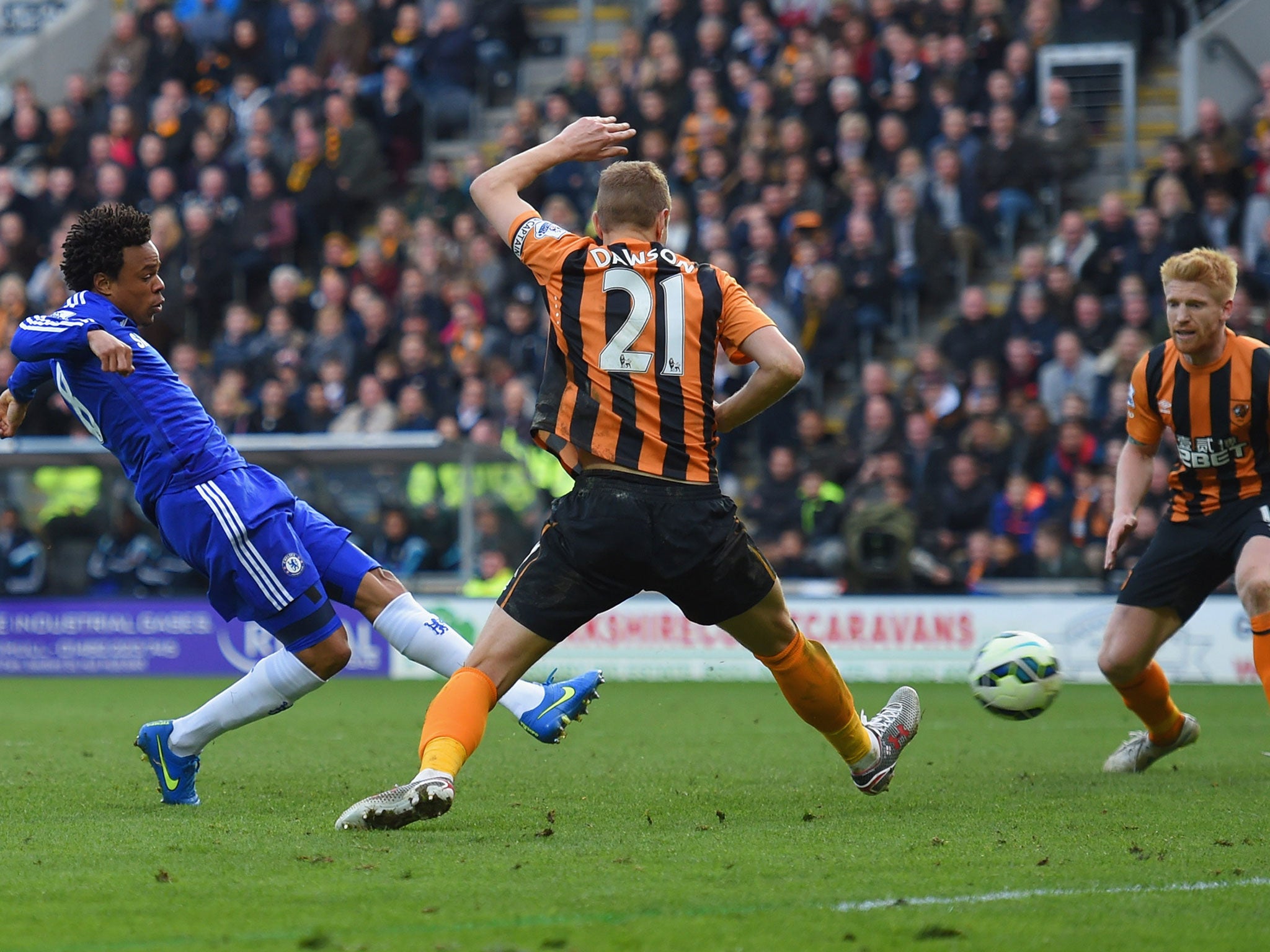 Loic Remy is on hand to score Chelsea's third