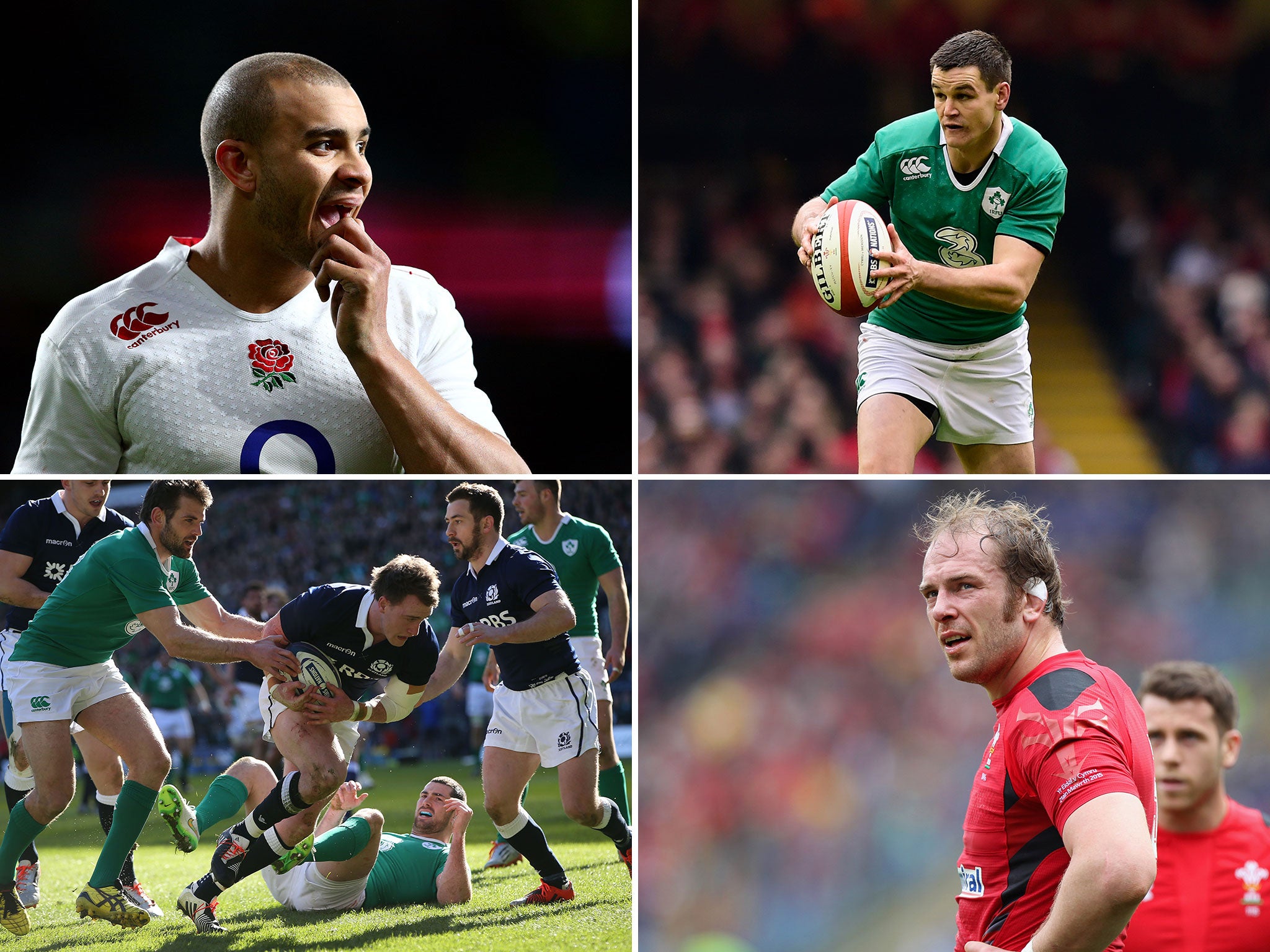 Jonathan Joseph, Jonathan Sexton, Stuart Hogg and Alun Wyn Jones