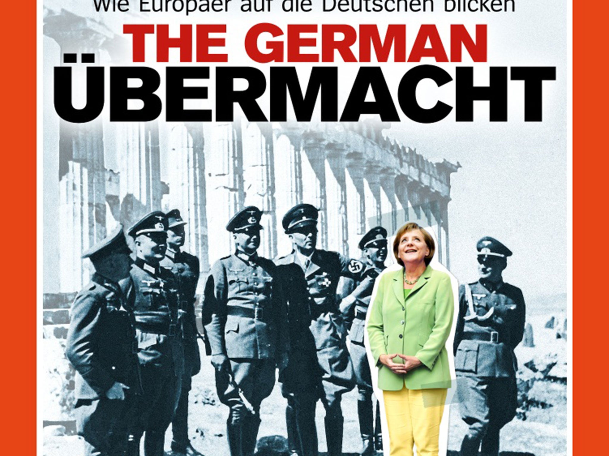 The cover of the latest edition of Der Spiegel, examining Greece's view of Germany as the war reparations row continues