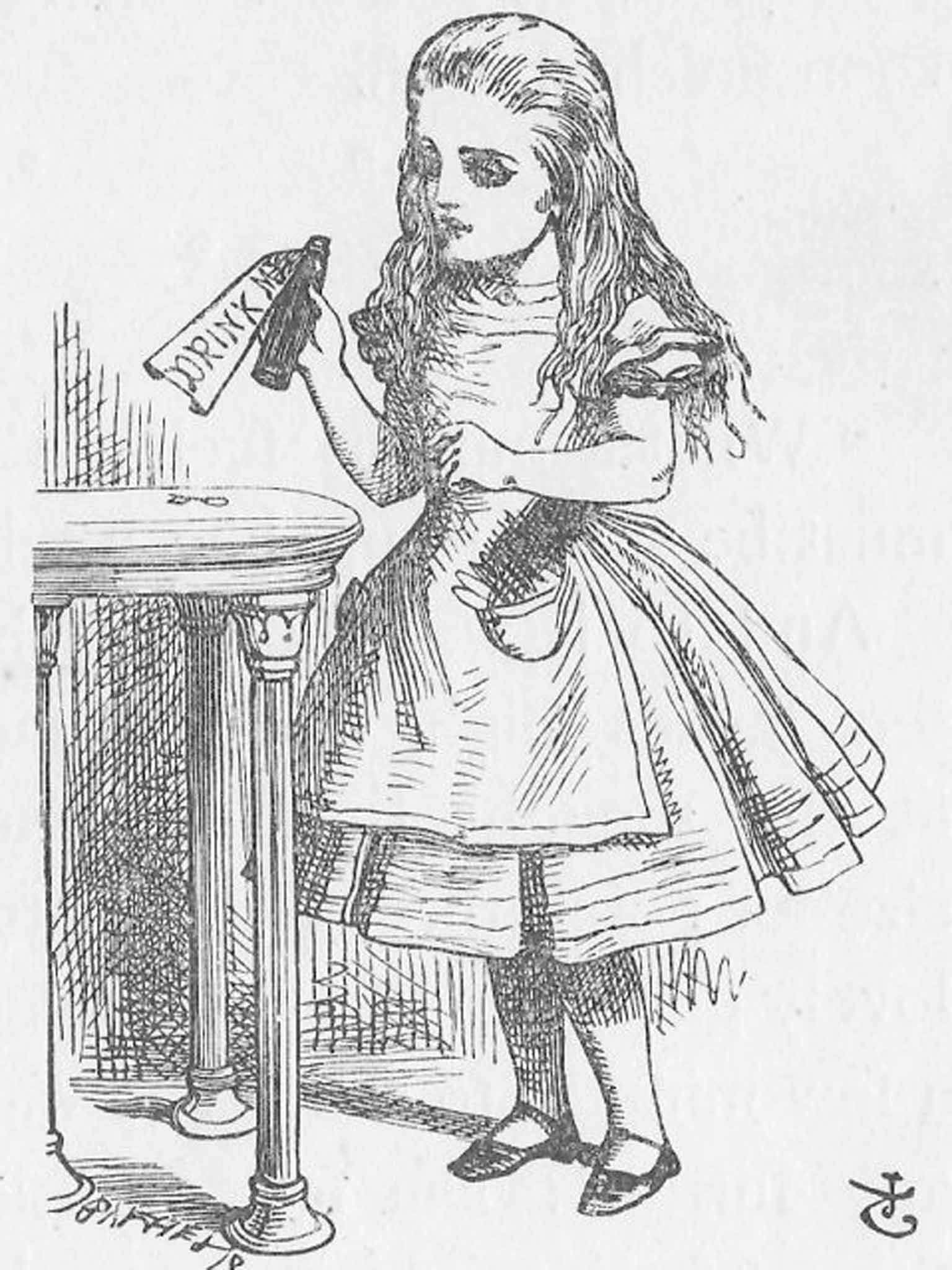 One of Sir John Tenniel's drawings of Alice