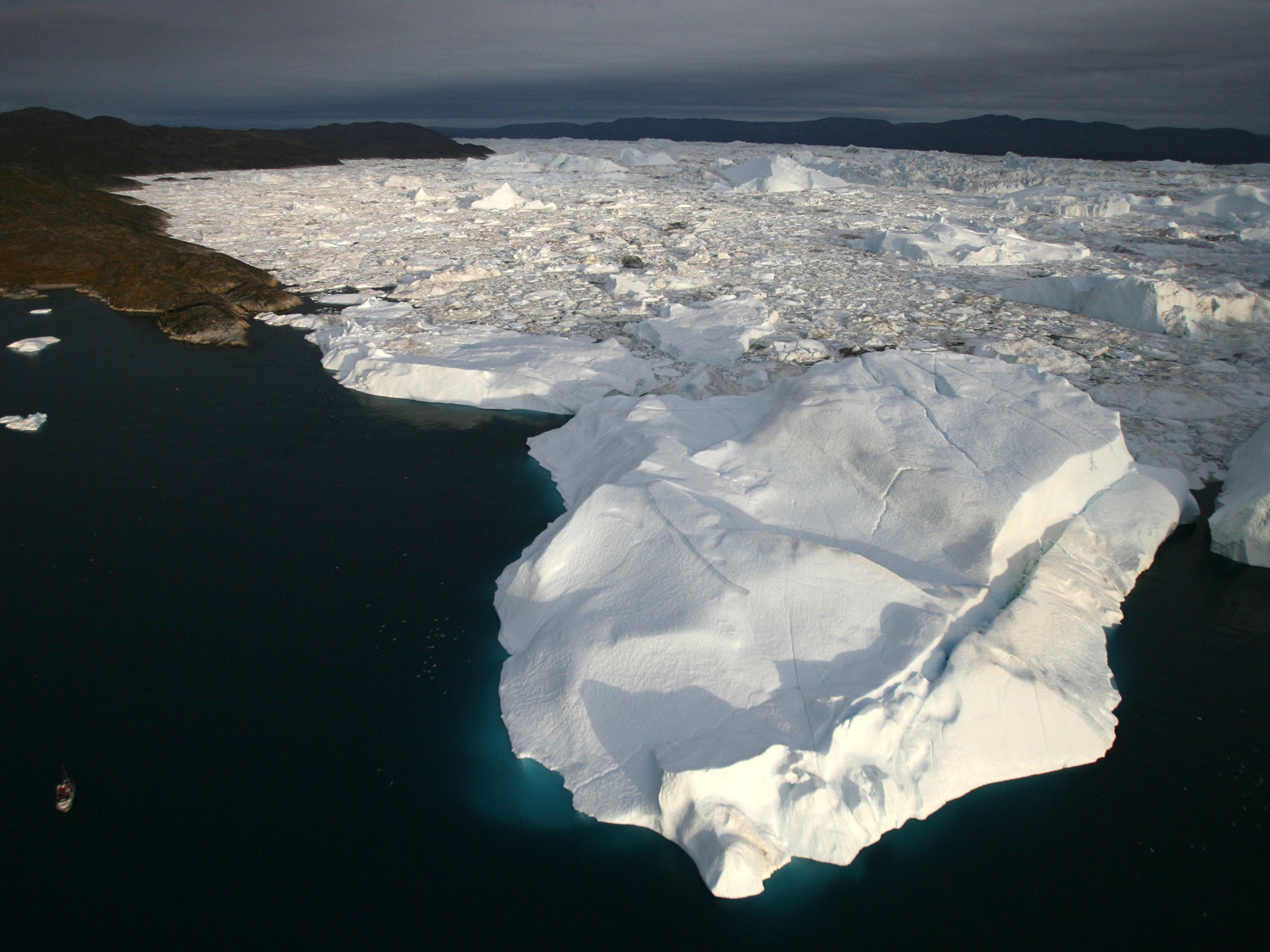 Scientists believe that huge volumes of freshwater flowing into the North Atlantic from the rapidly melting ice cap of Greenland have slowed down the ocean “engine” that drives the Gulf Stream