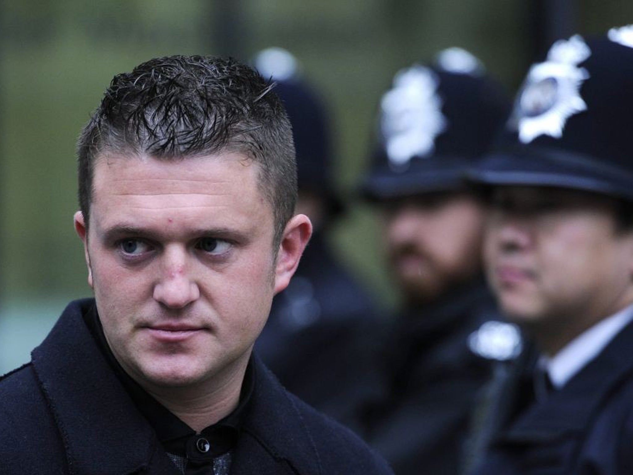 Tommy Robinson said he had received death threats when he stood down as leader of the EDL (EPA)