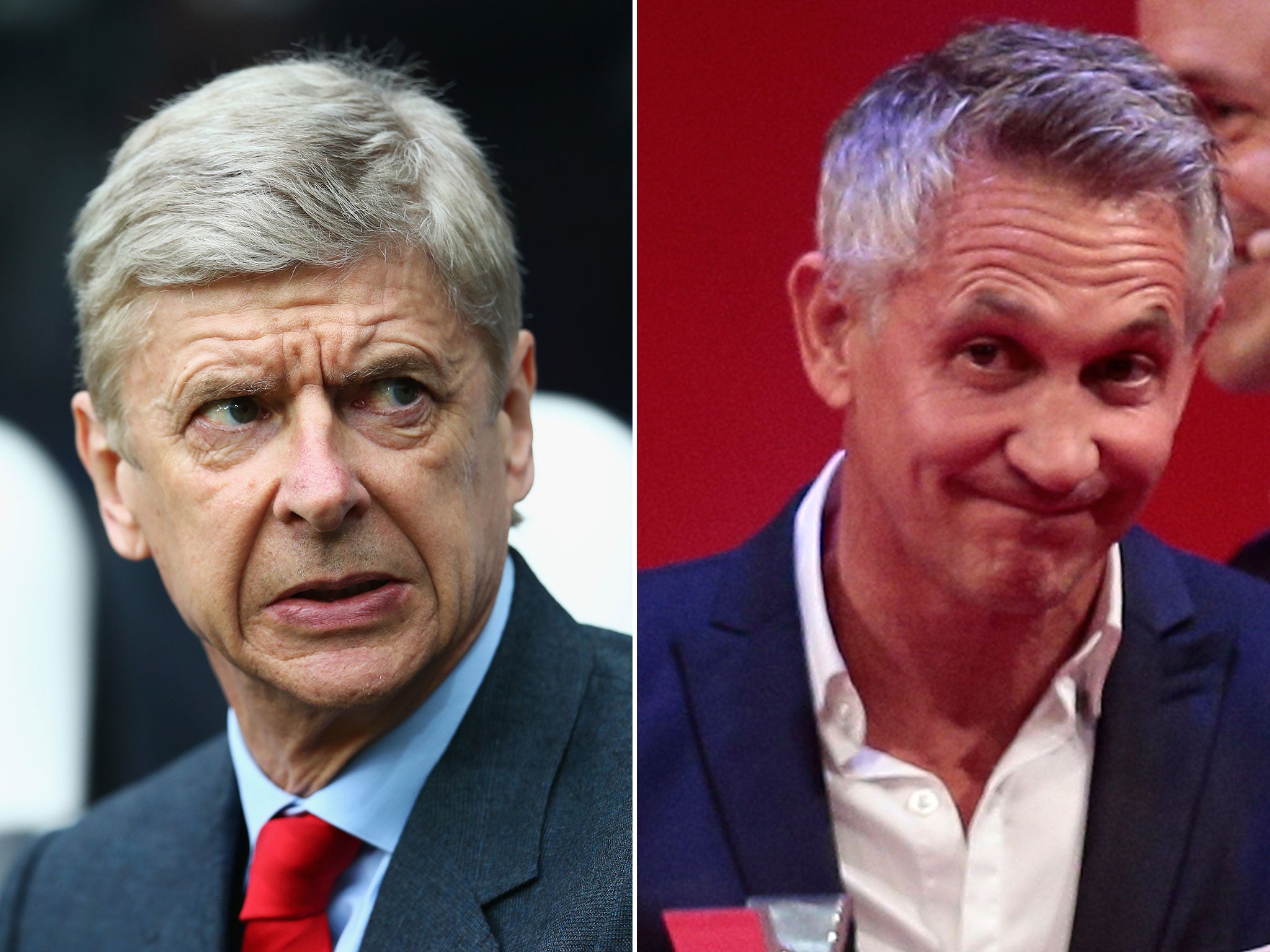 Arsene Wenger and Gary Lineker