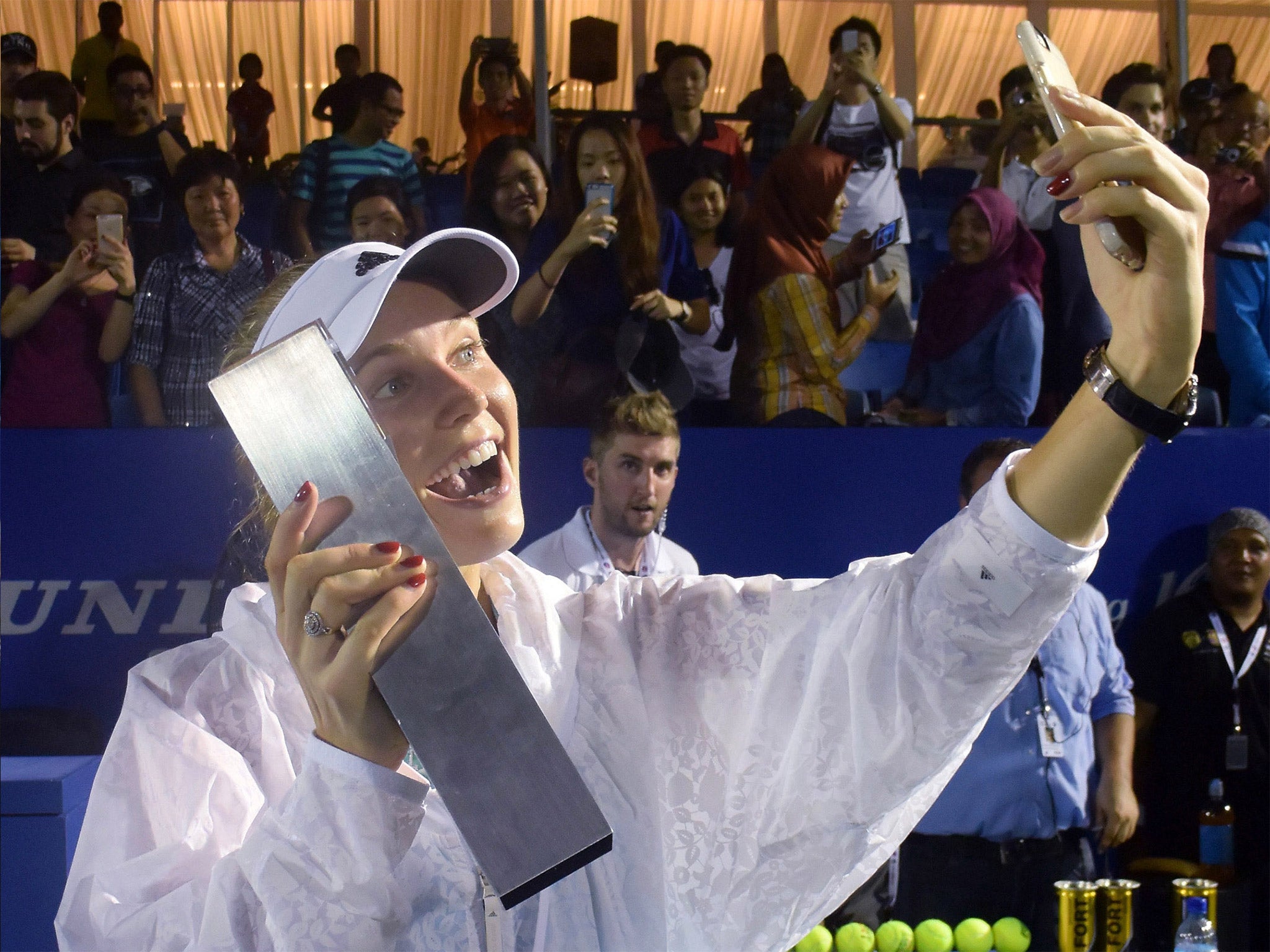 The Dane after winning her 23rd career title in Malaysia earlier this month (Getty)