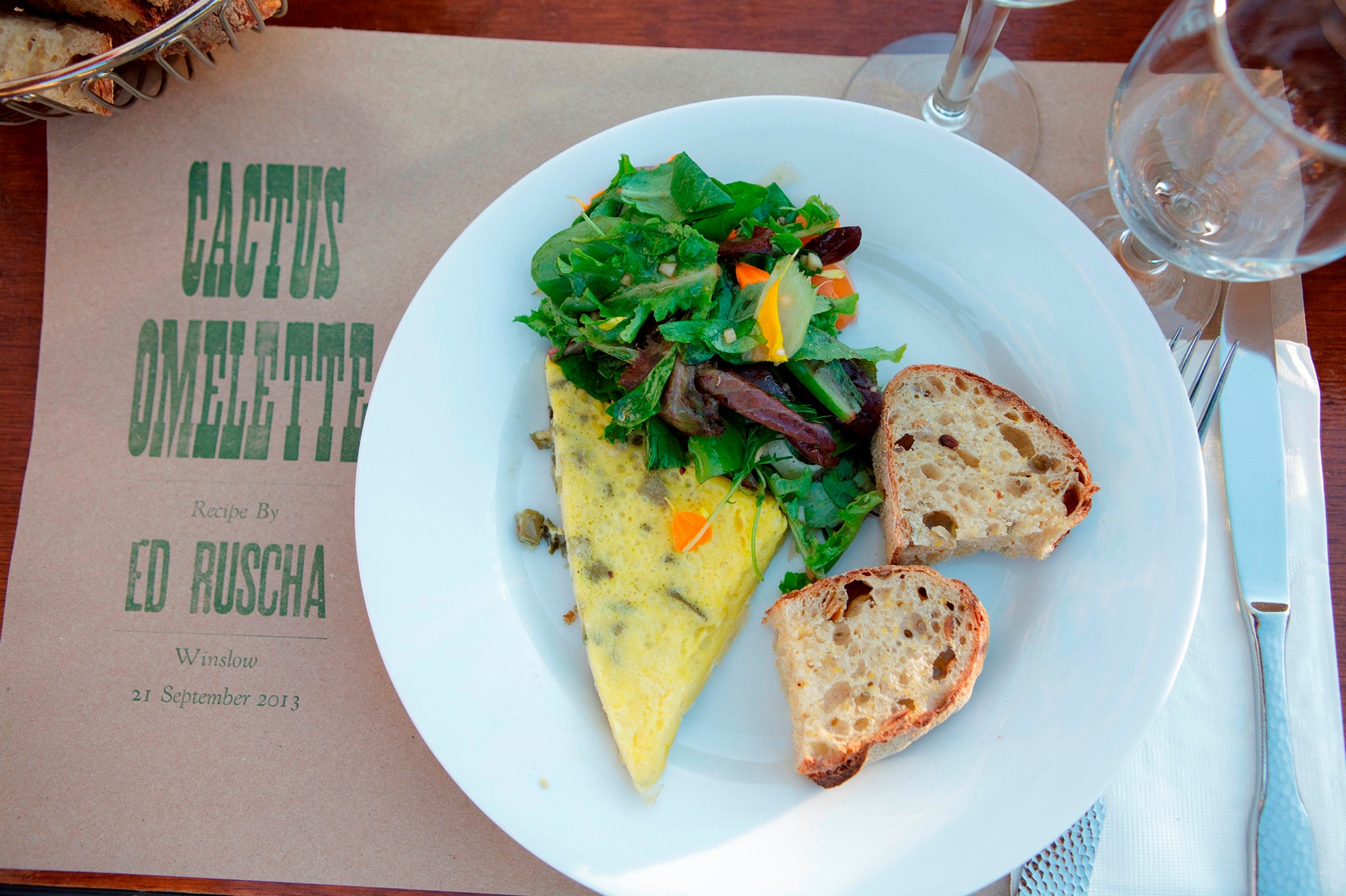 Ed Ruscha's cactus omelette