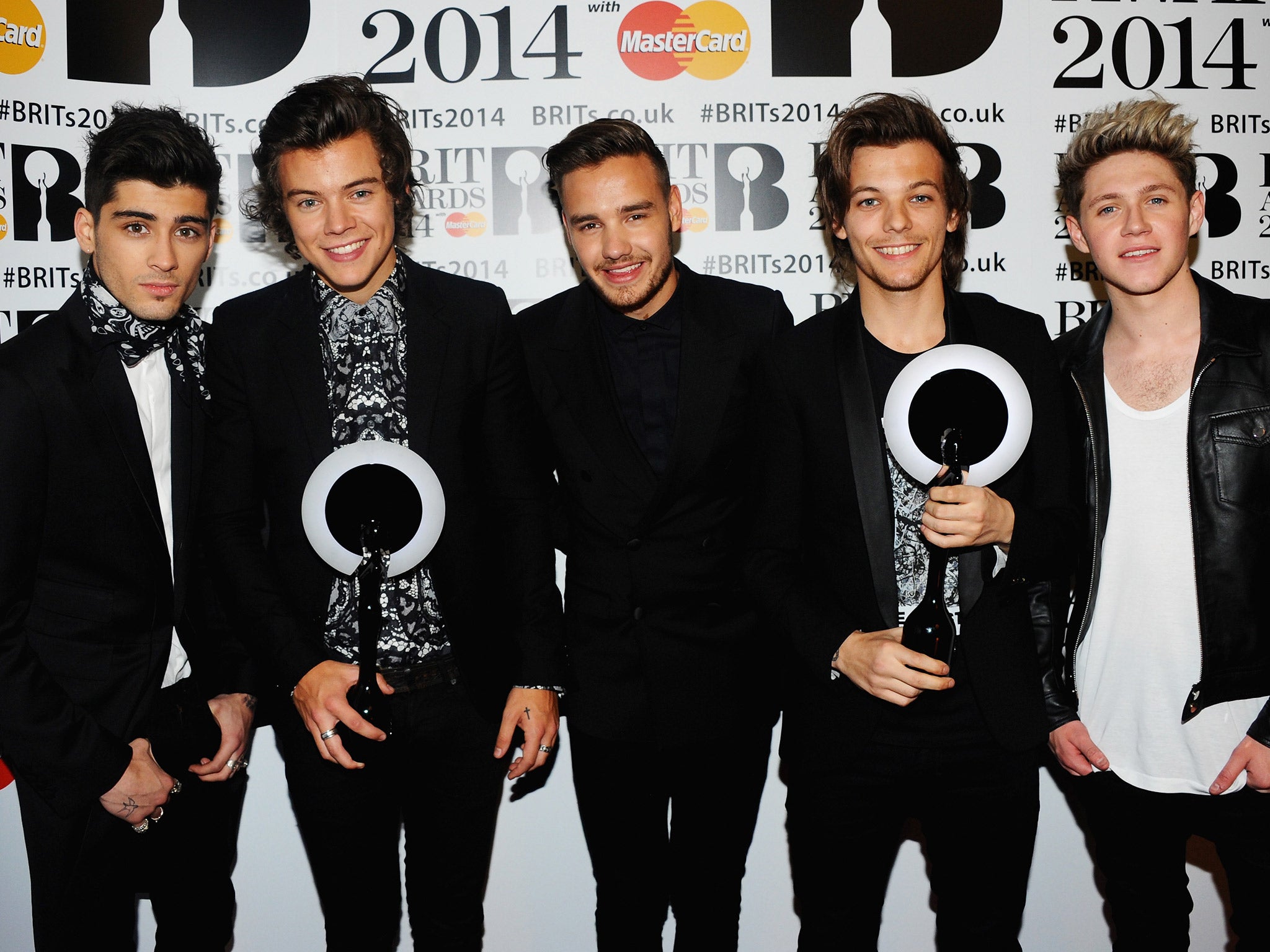 February 2014: One Direction win for British Video and Global Success at the Brit awards