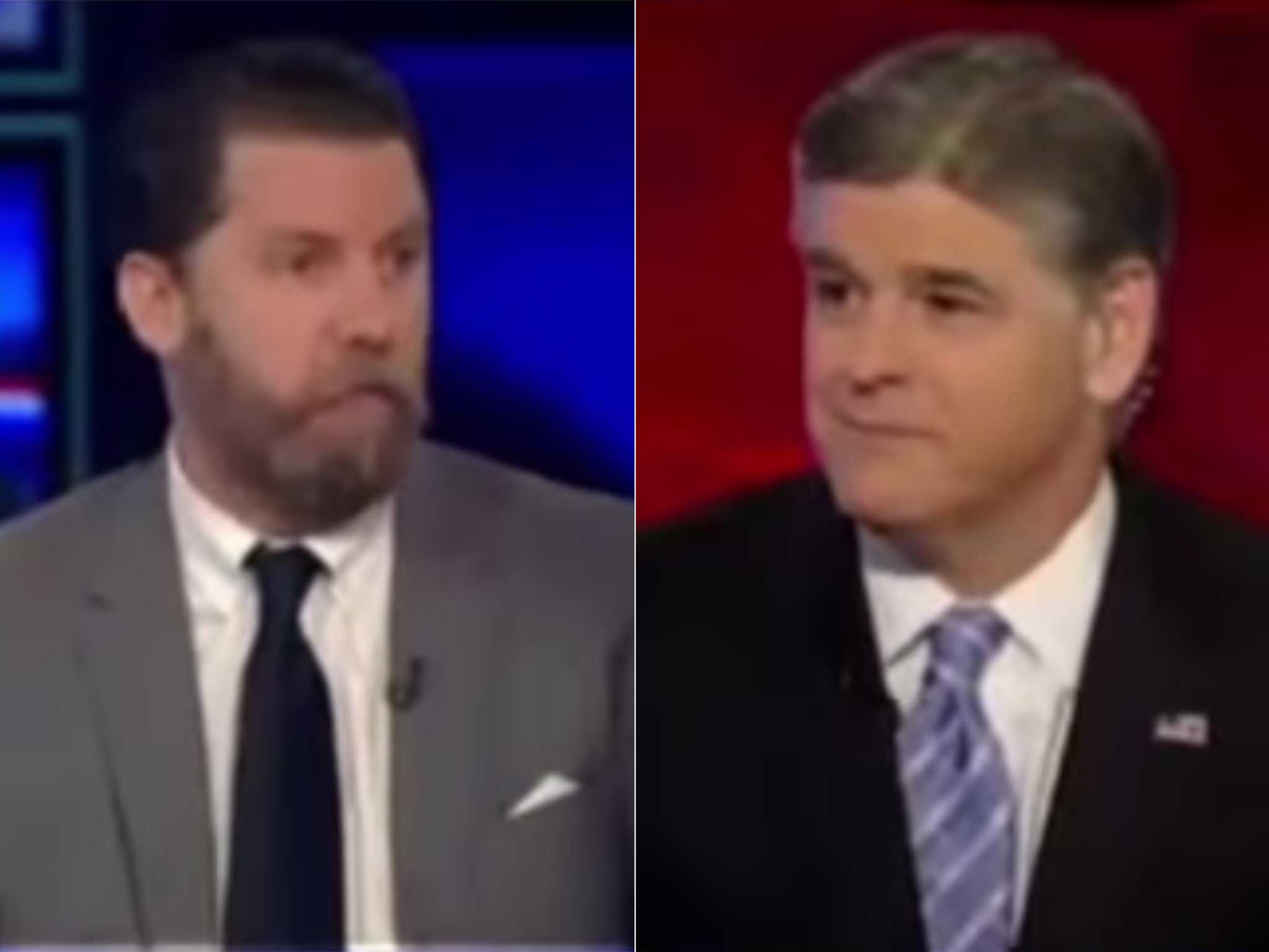 Gavin McInnes (left) and Sean Hannity (right)