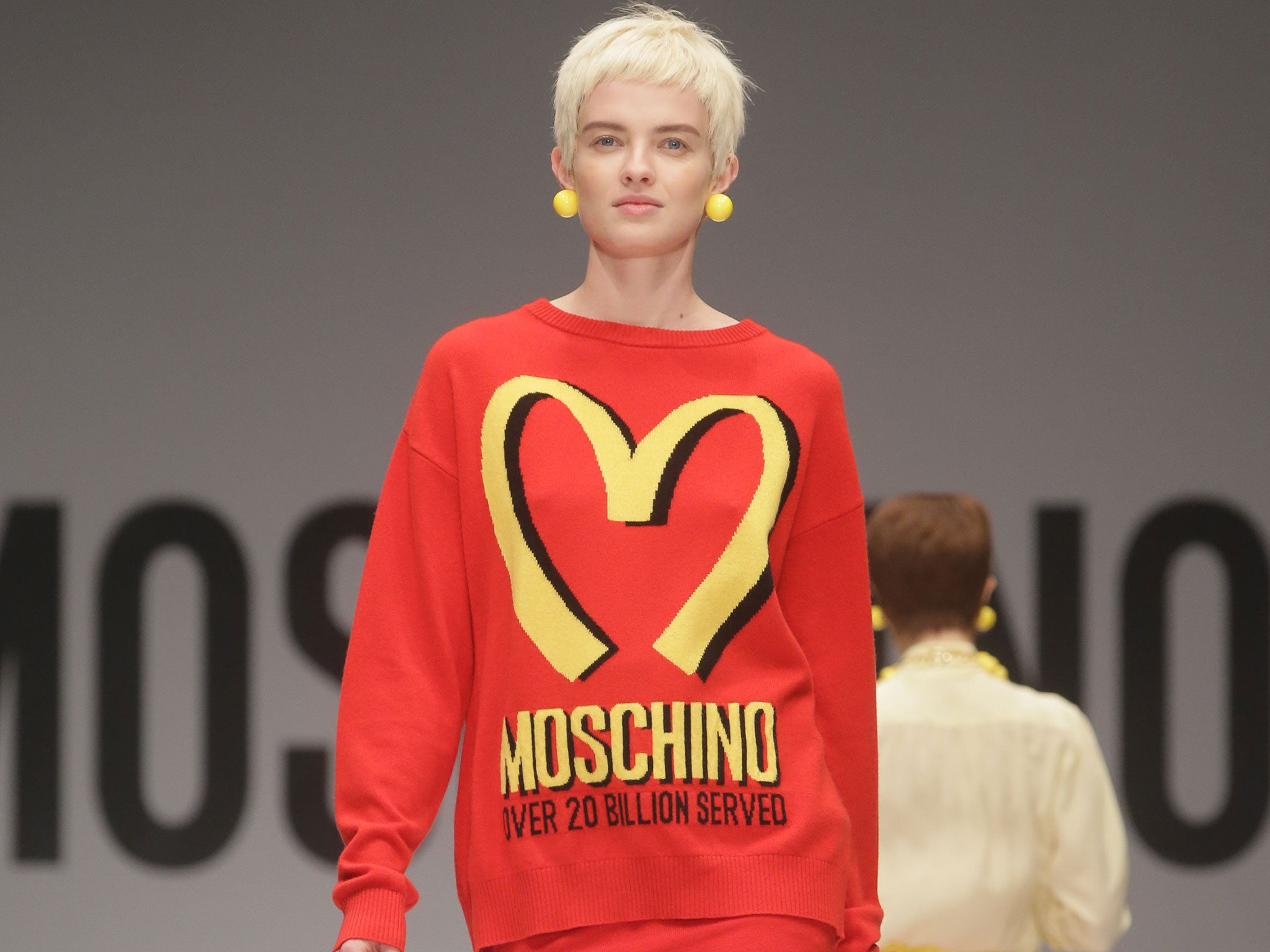 McDonald's-inspired Moschino collection by Jeremy Scott for his autumn/winter 2014 collection