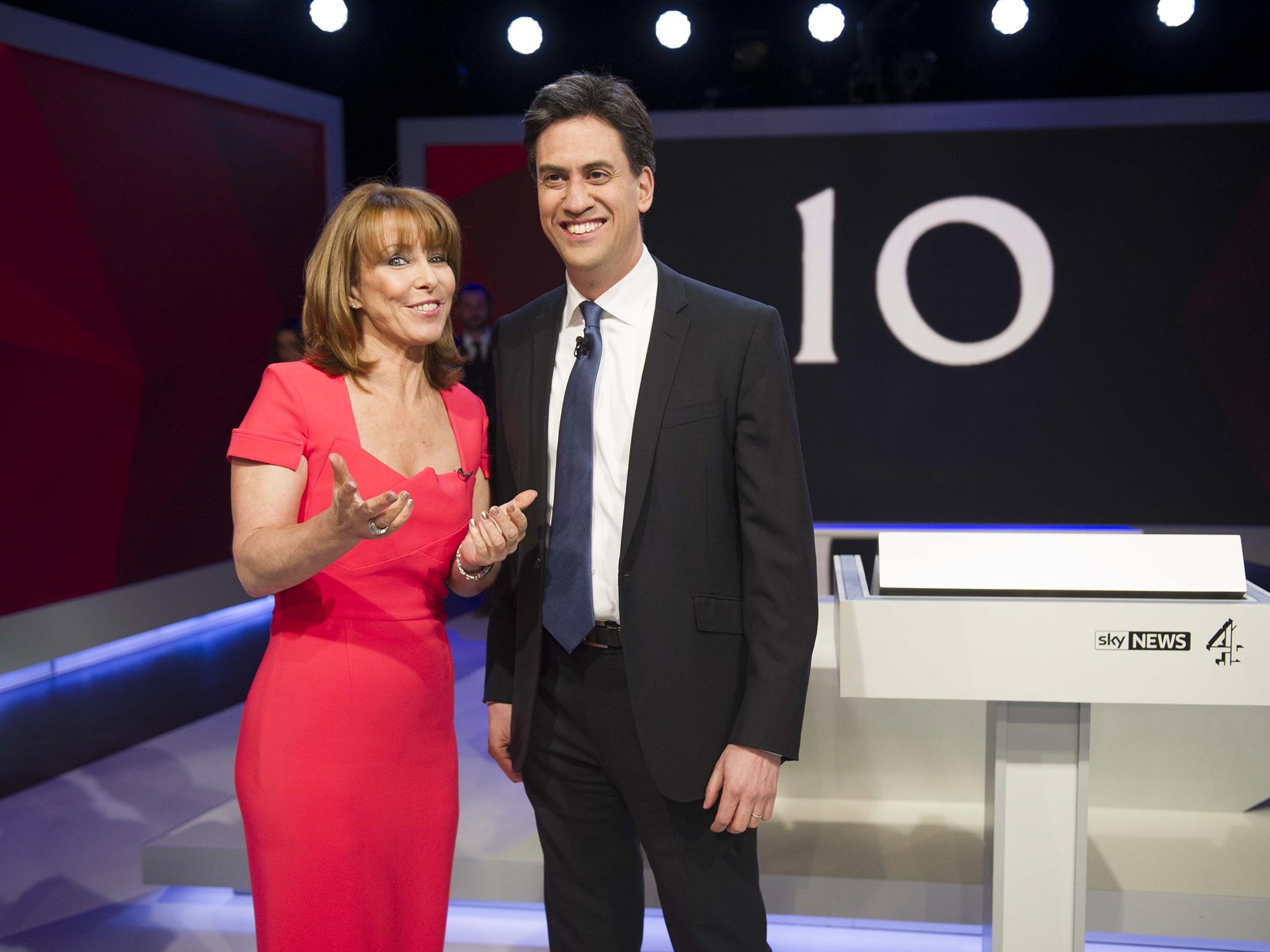 Ed Miliband and Kay Burley