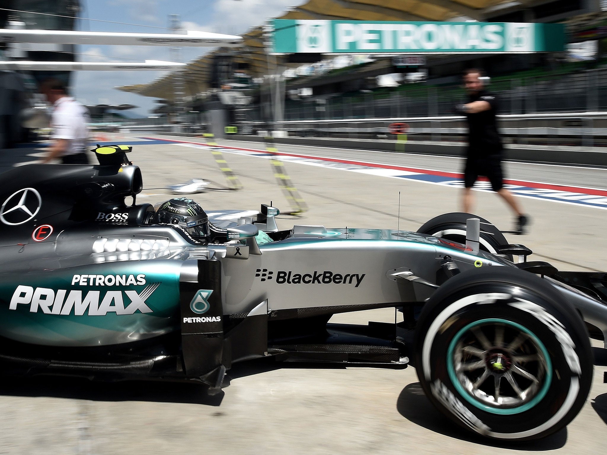 Nico Rosberg topped first practice but could only manage third in second practice