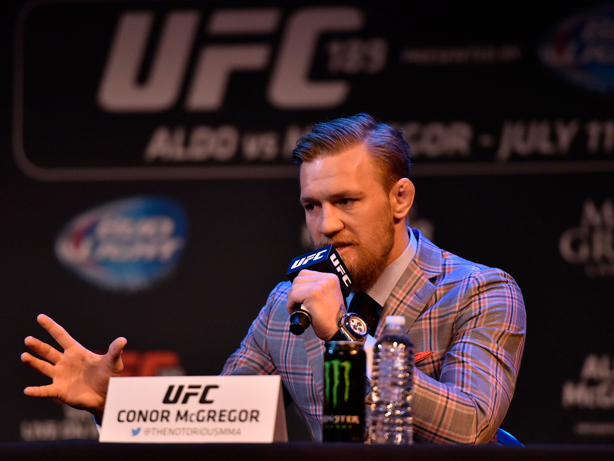 Conor McGregor at Boston press conference