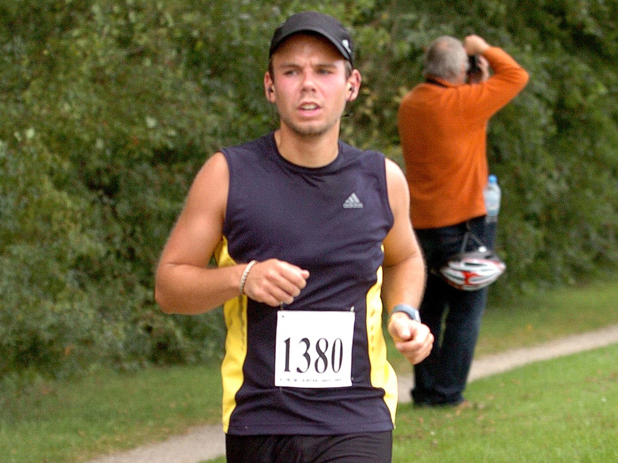 Andreas Lubitz shown running the Aerportrace in Hamburg in September 2009