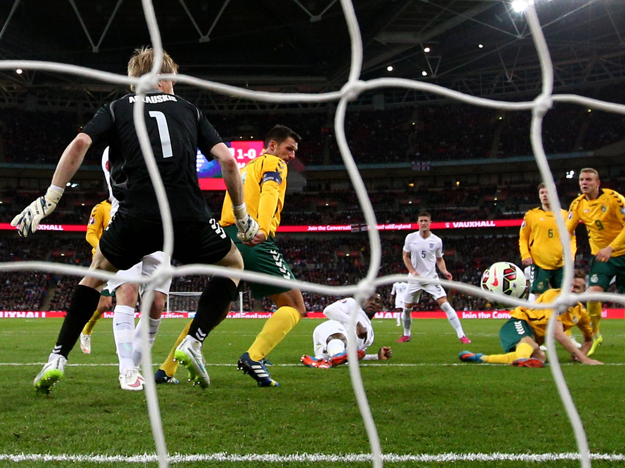 Danny Welbeck nodded in the second on the stroke of half-time