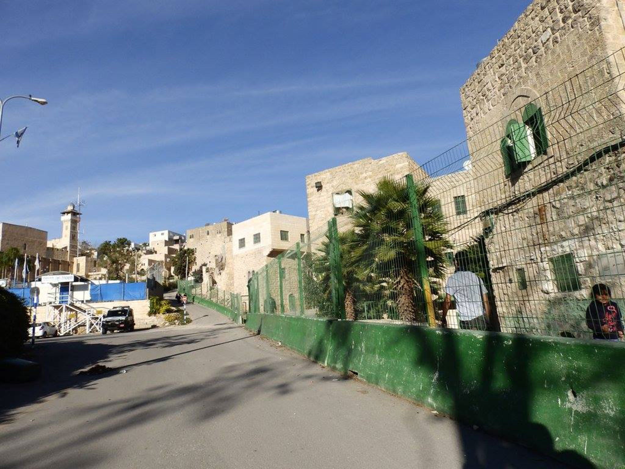 The Cave of the Patriarchs, left, is in the bitterly divided area of Hebron under Israeli control