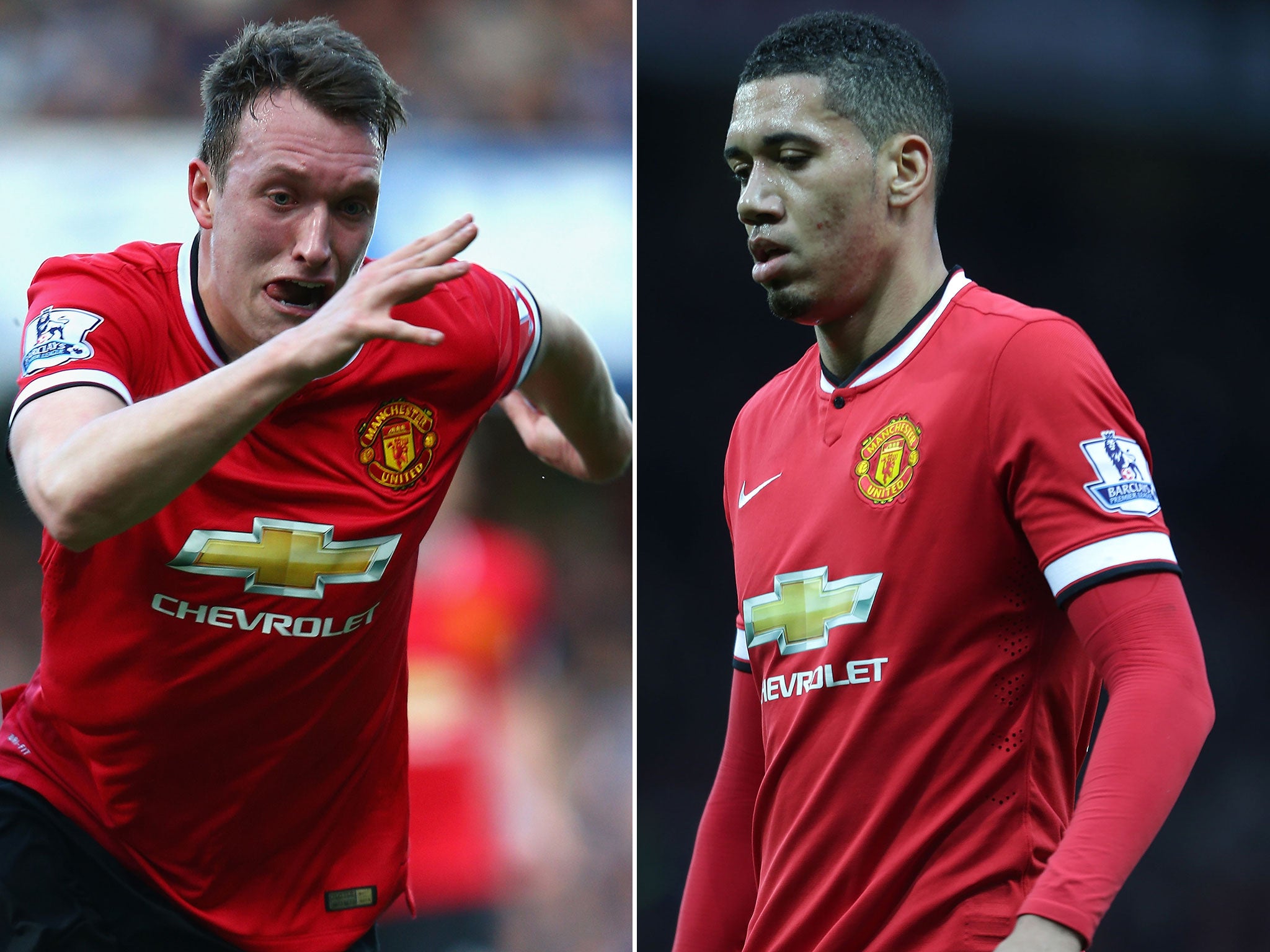 Phil Jones and Chris Smalling of Manchester United