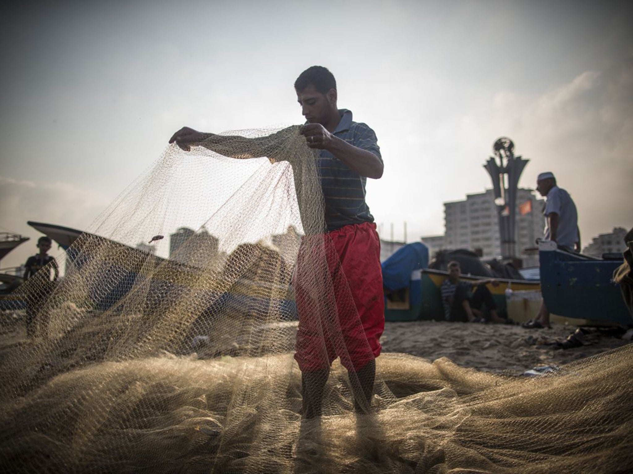 Fish stocks are low for Gaza boatmen