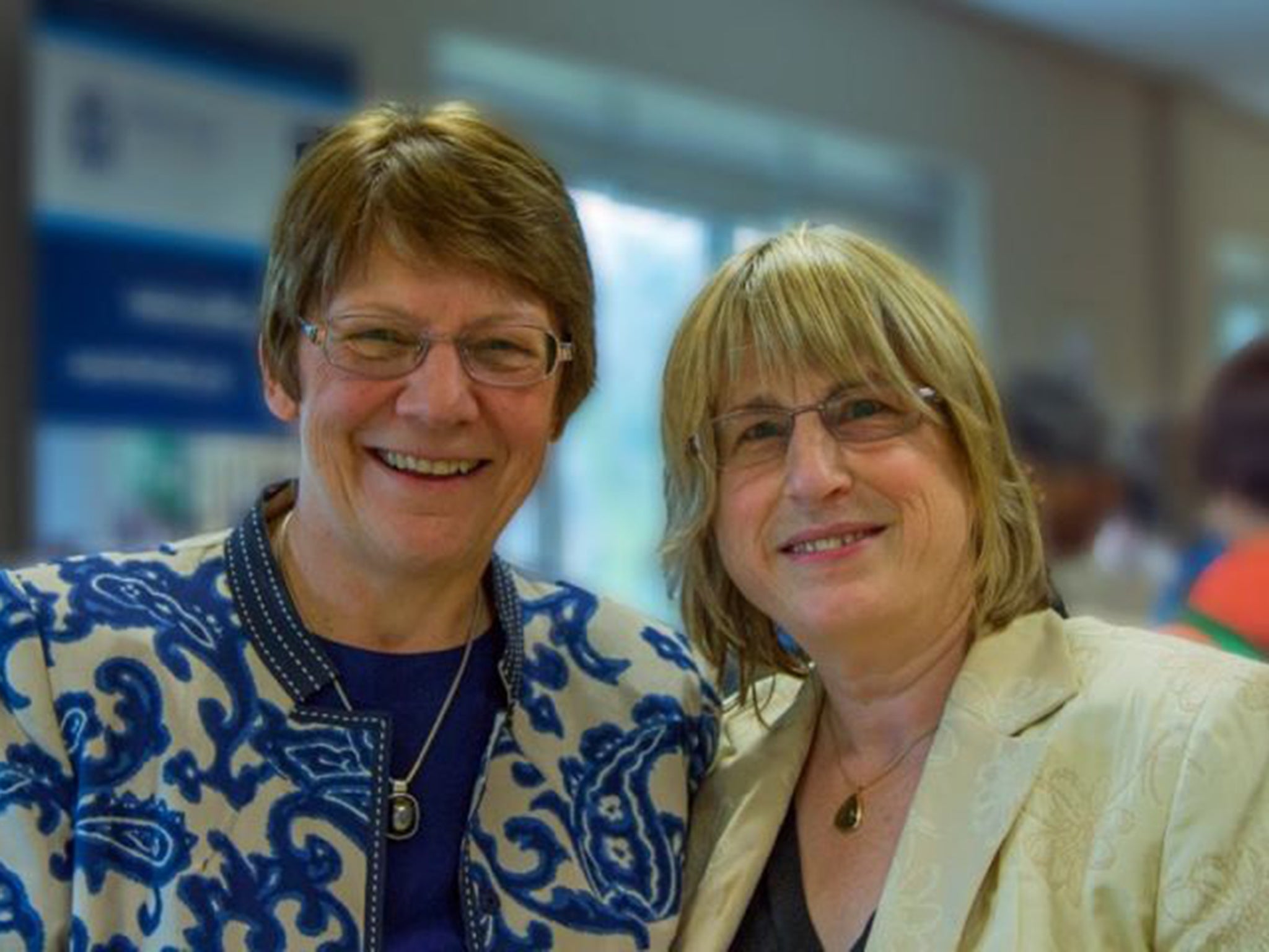 Sue Wilkinson, left, and Celia Kitzinger married in Vancouver, Canada, in August 2003