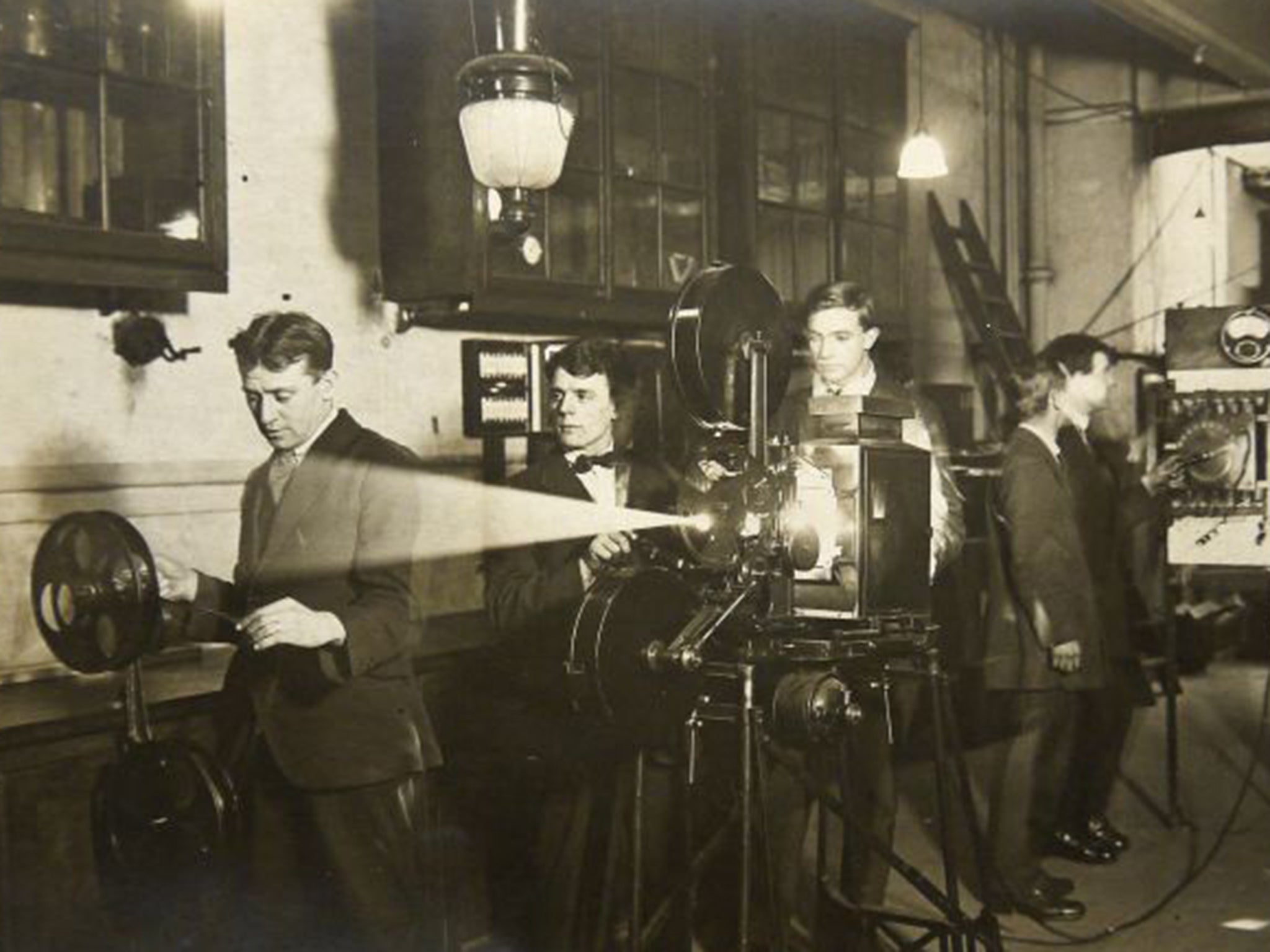 The Regent Street Cinema’s projection room in the 1920s