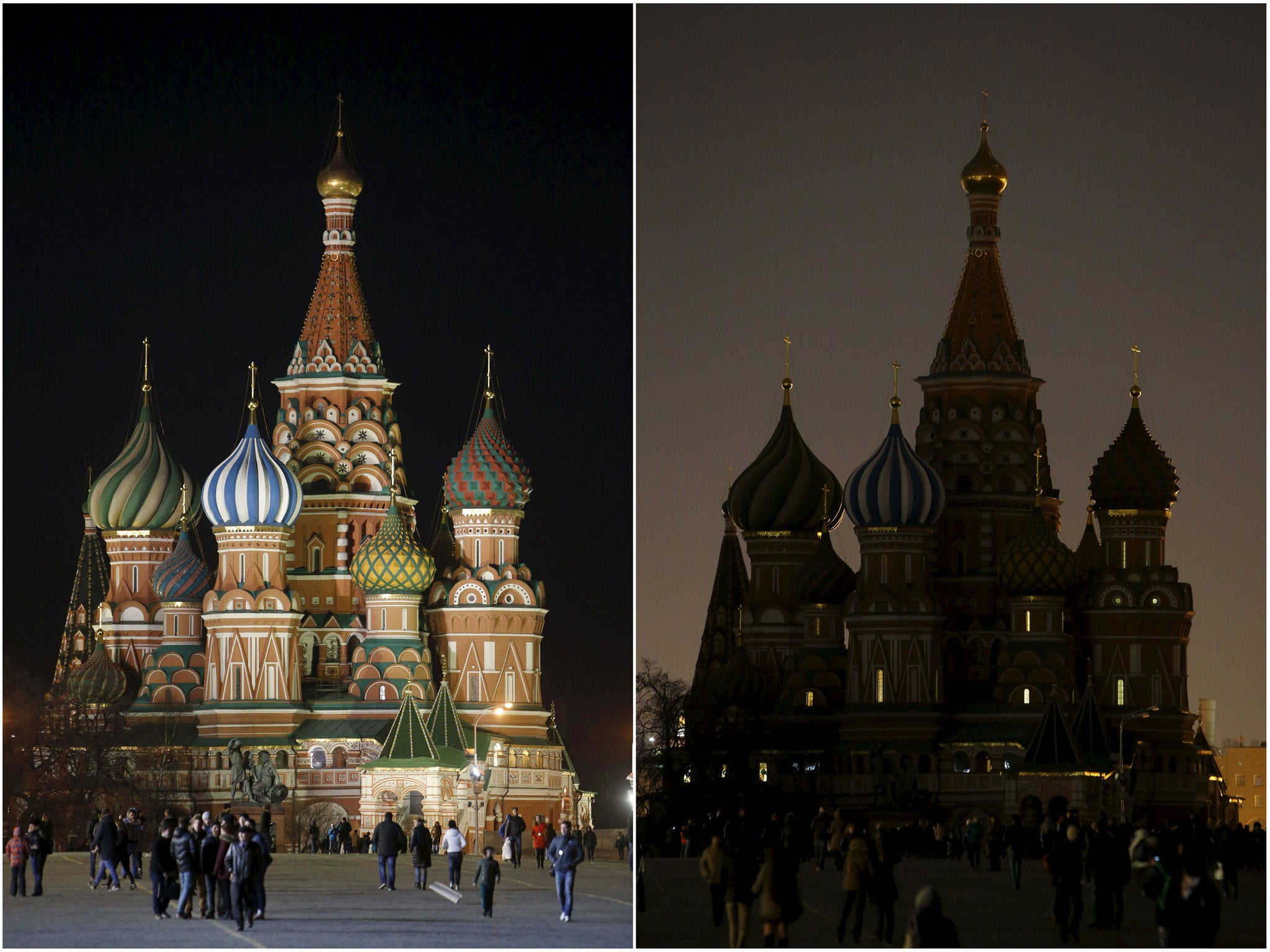 St Basil's went dark in Moscow