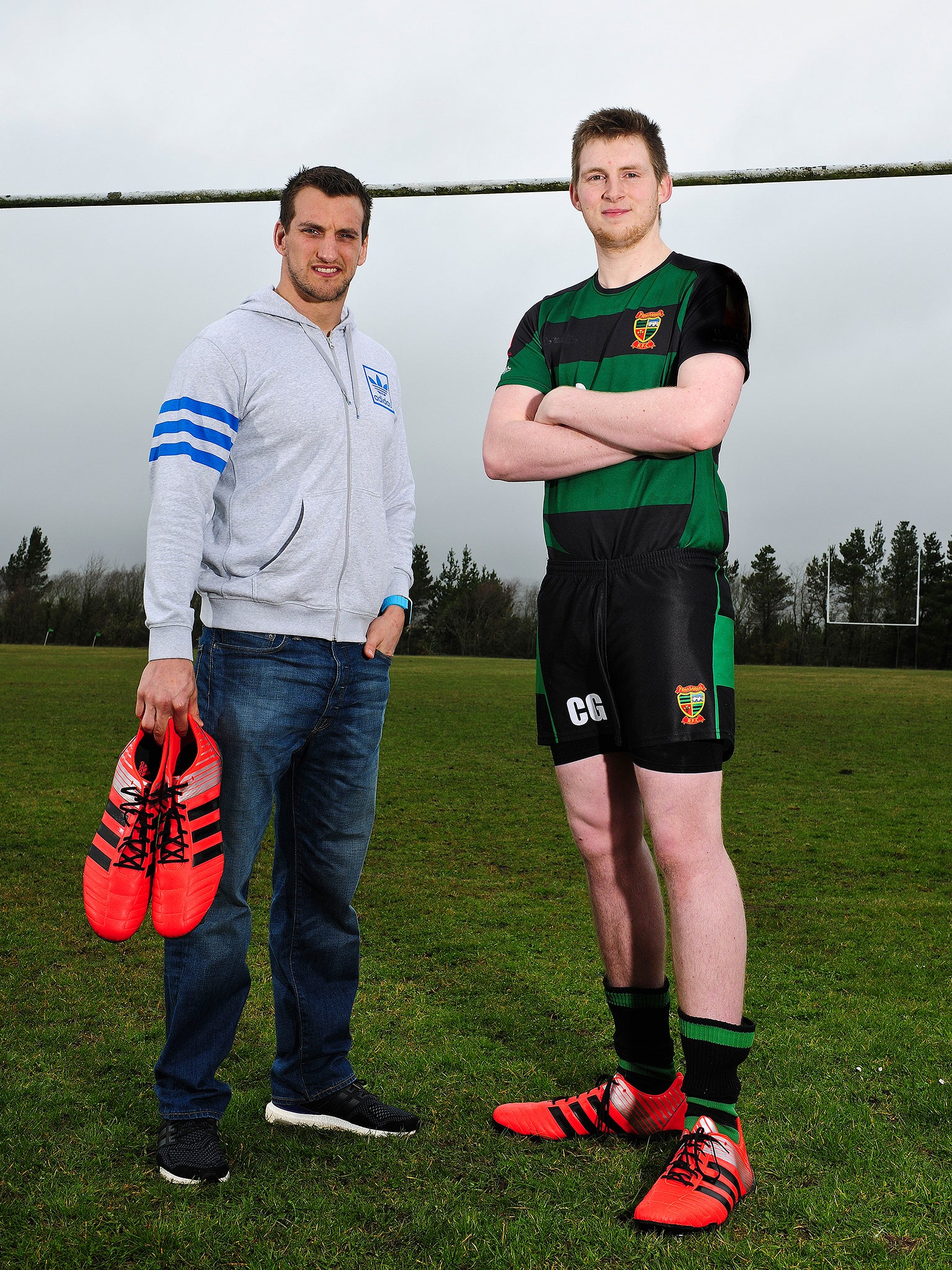 Carl Griffiths with Sam Warburton